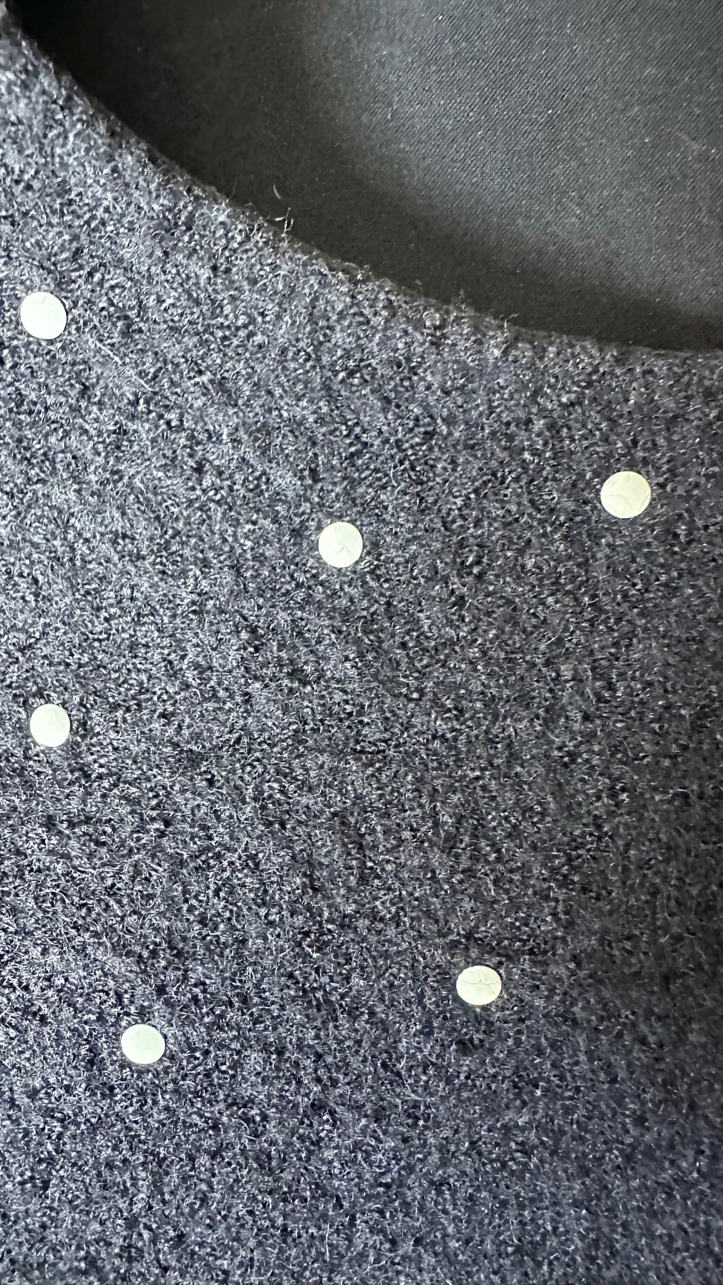 Cos navy blue white polka dot wool blend mini dress large L UK 12 excellent used condition