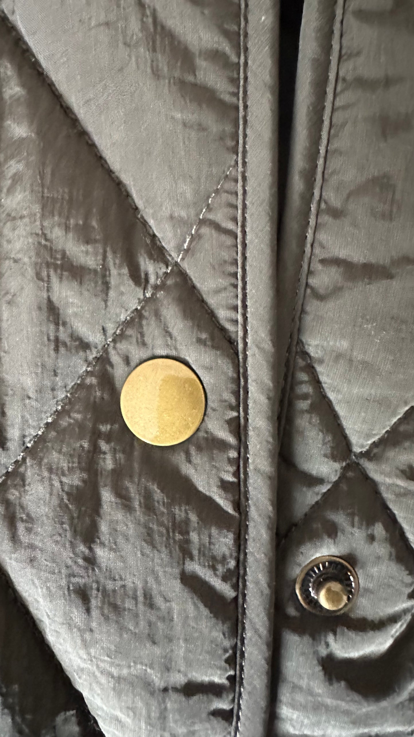 & other stories khaki green quilted jacket coat small UK 6 8 vgc w25