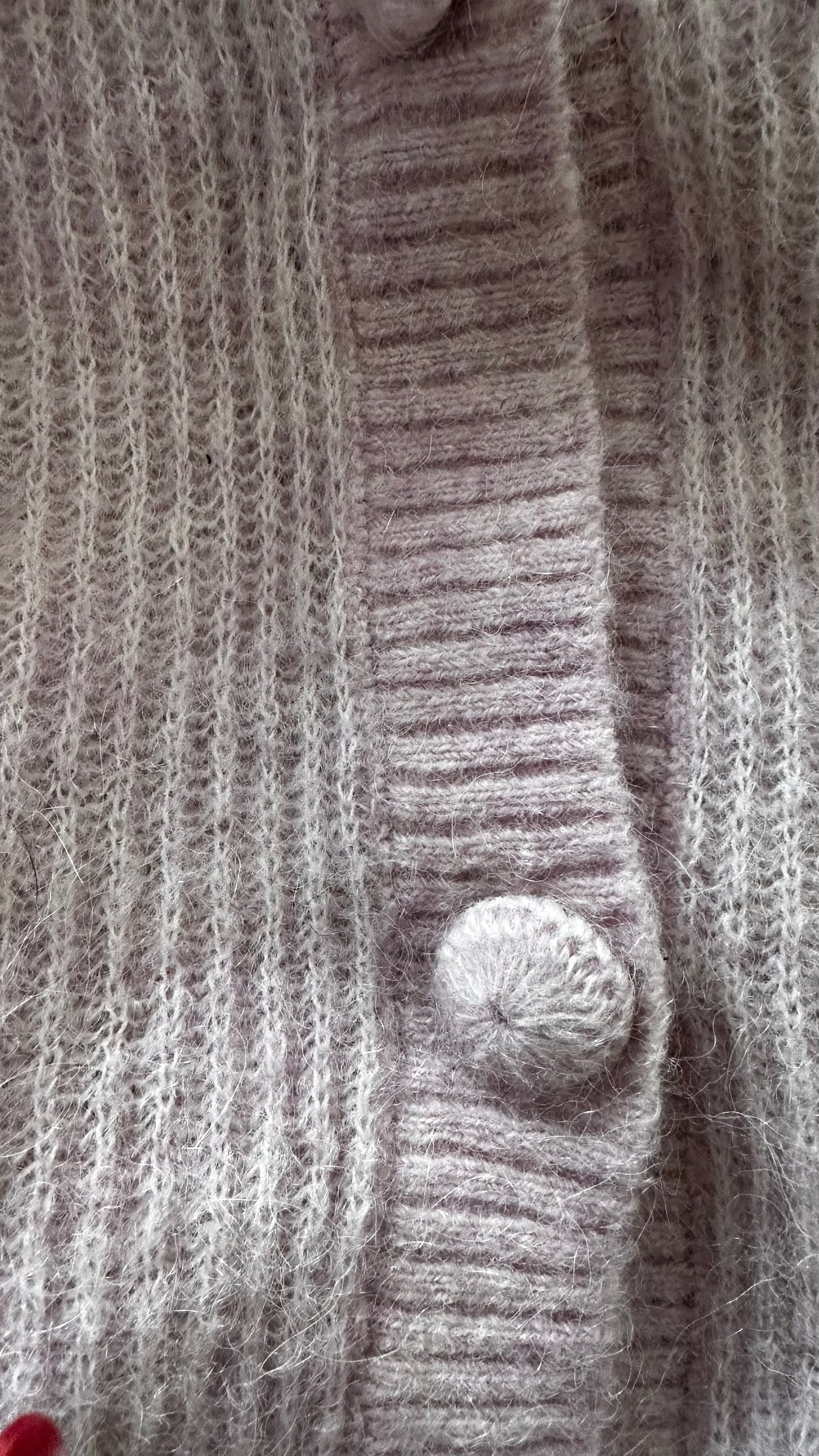 & other stories rose pink alpaca wool blend knitted cardigan small UK 8-10 vgc