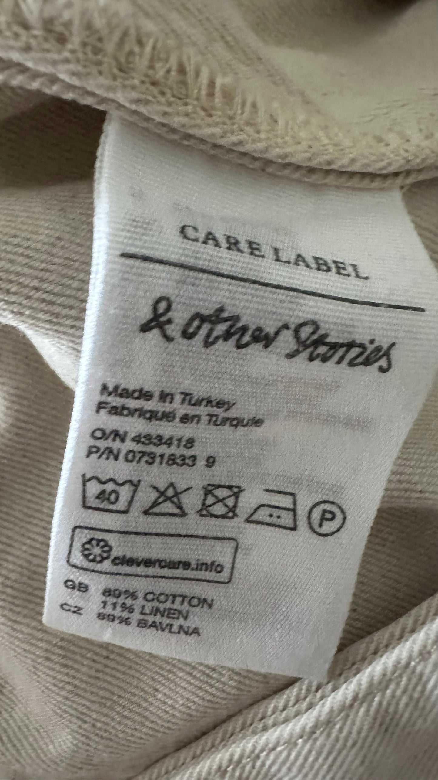 & other stories cream stone shorts playsuit jumpsuit medium UK 12 new bnwot linen blend holiday