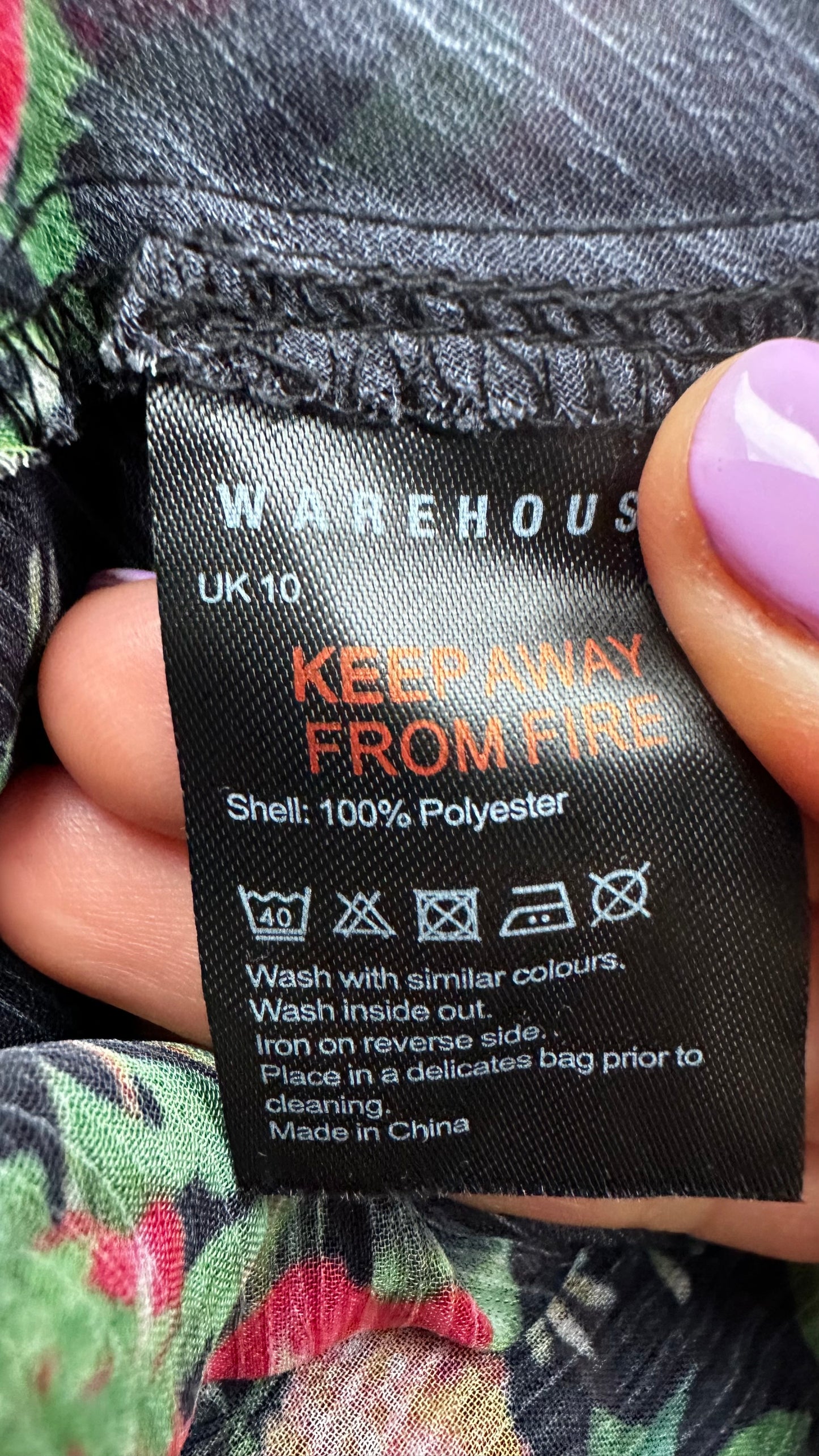 Warehouse black red floral midi event dress small UK 10 new bnwt sheer