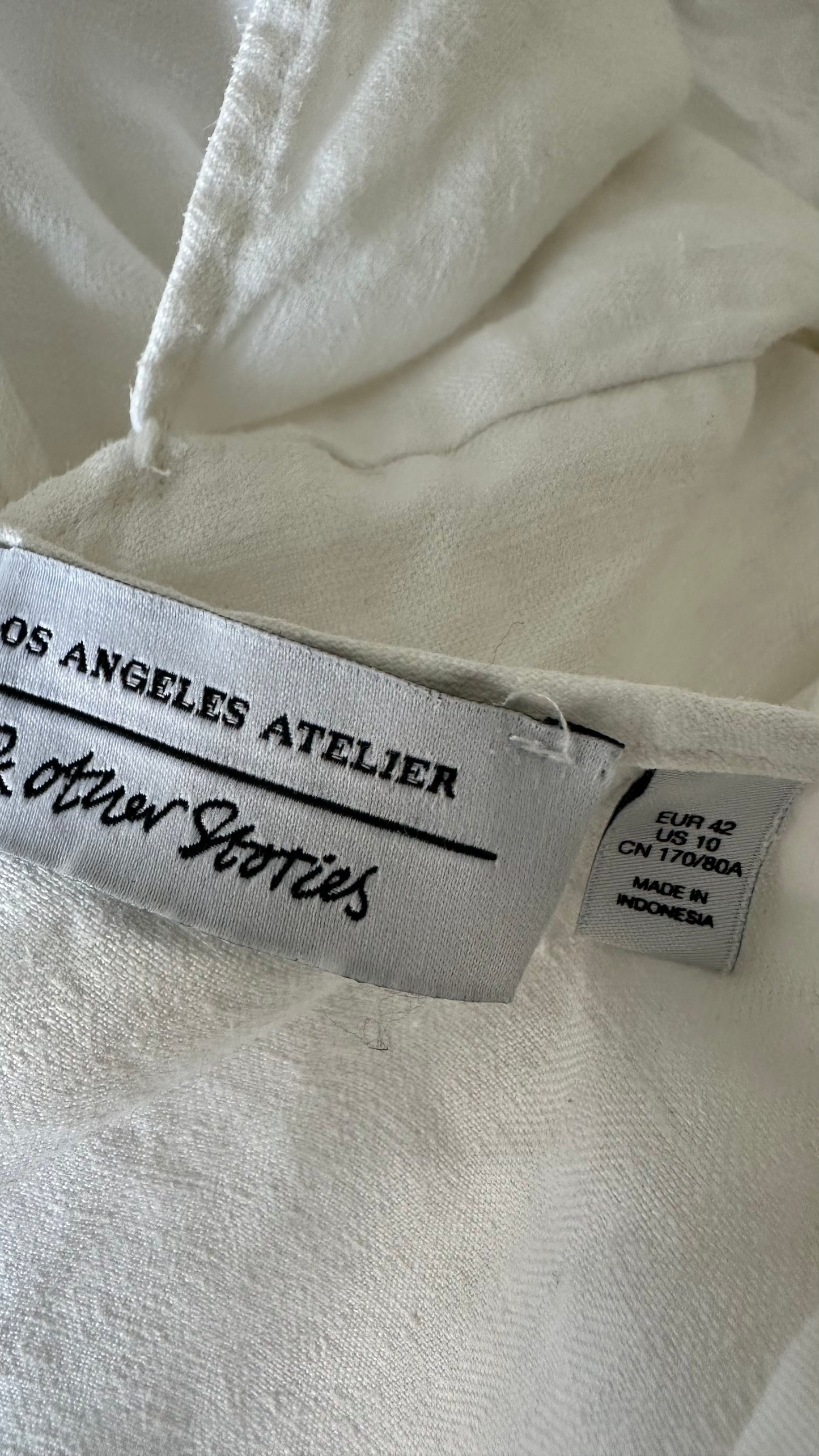 & other stories white linen jumpsuit playsuit small extra large UK 8 14 vgc