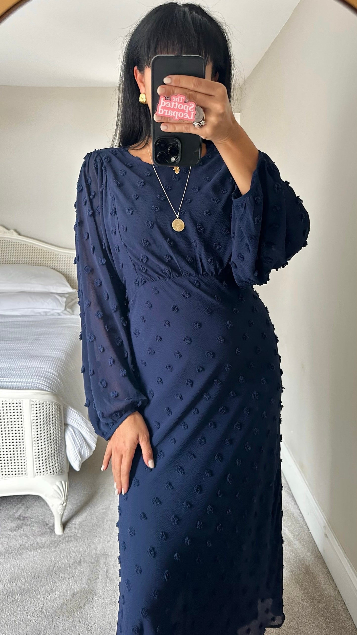 Eri + Ali @ Anthropologie navy blue midaxi evening event christening dress medium M UK 10 excellent used condition