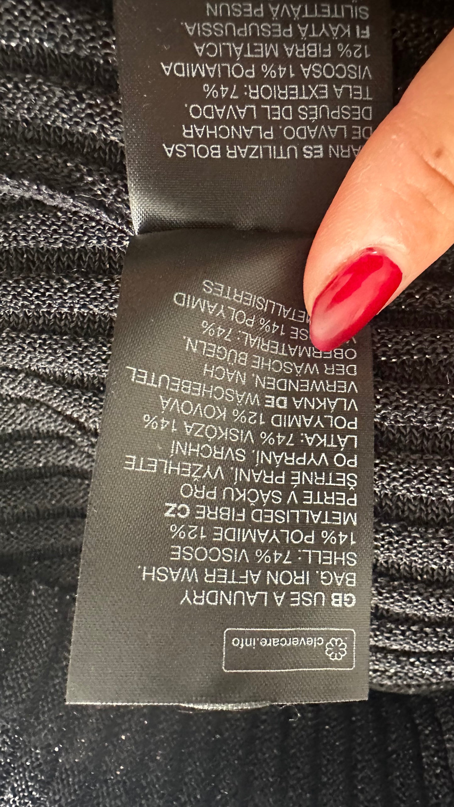 & other stories black sparkle roll neck large UK 12-14 vgc party