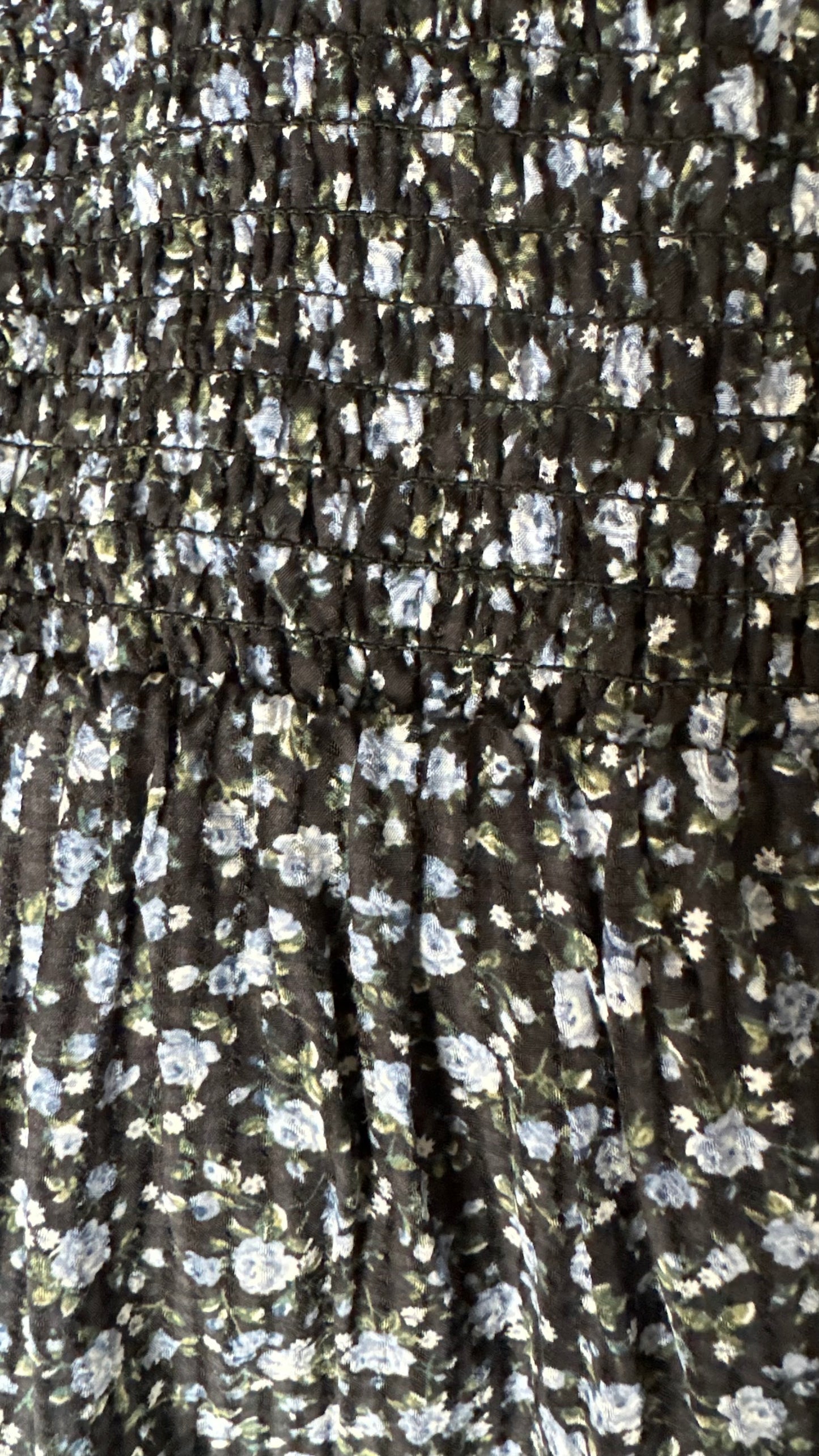 & other stories black blue floral prairie maxi midi long dress small UK 6 8 vgc w25