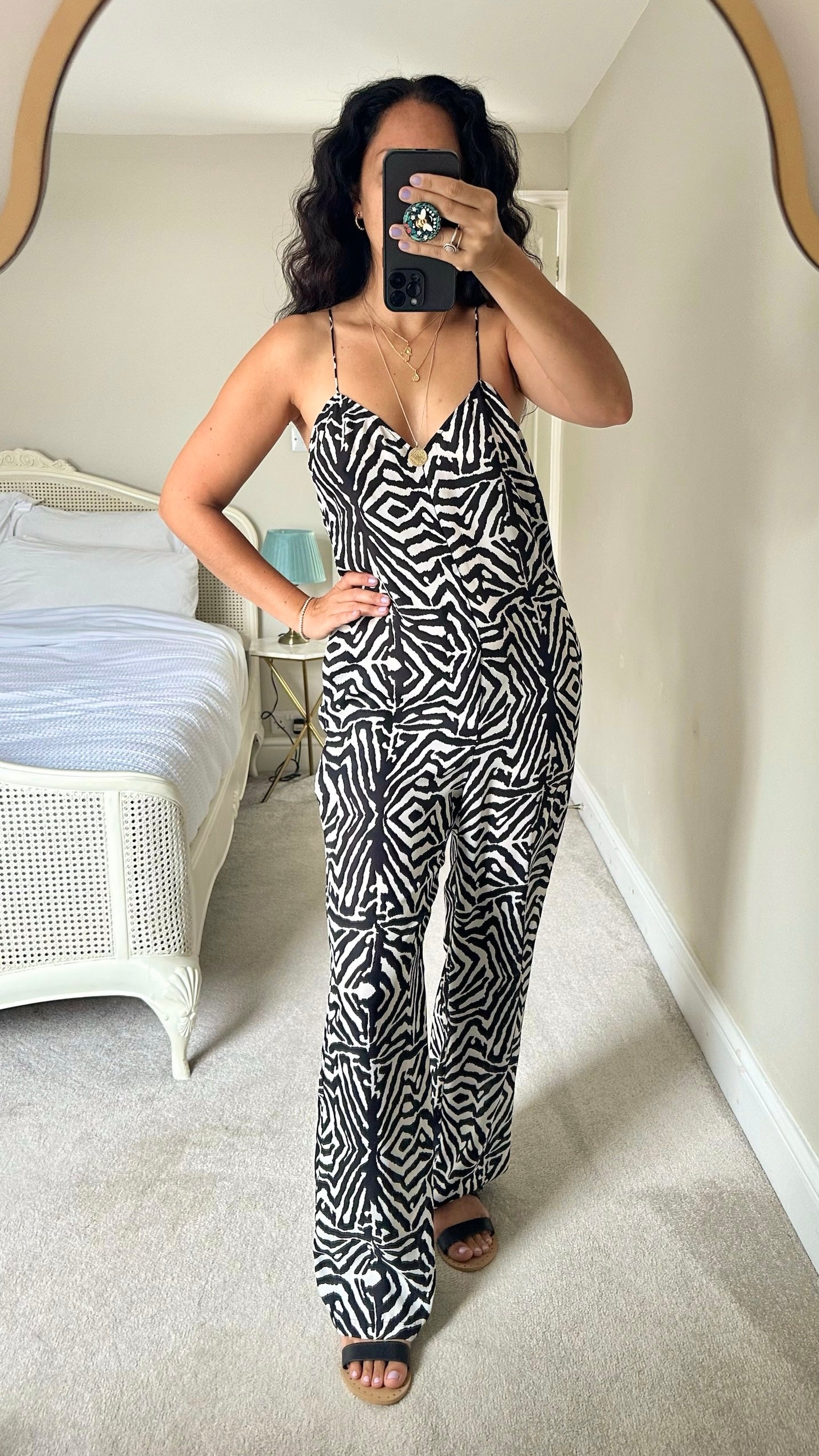 Animal print jumpsuit zara online