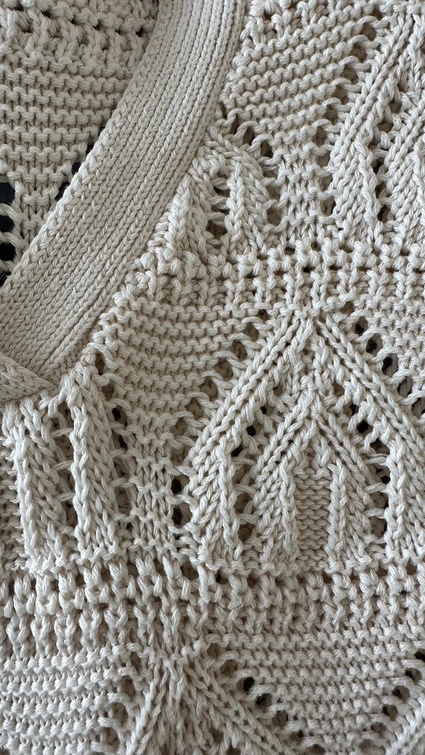 Nobody's child cream crochet knitted jumper extra large UK 16 vgc w25