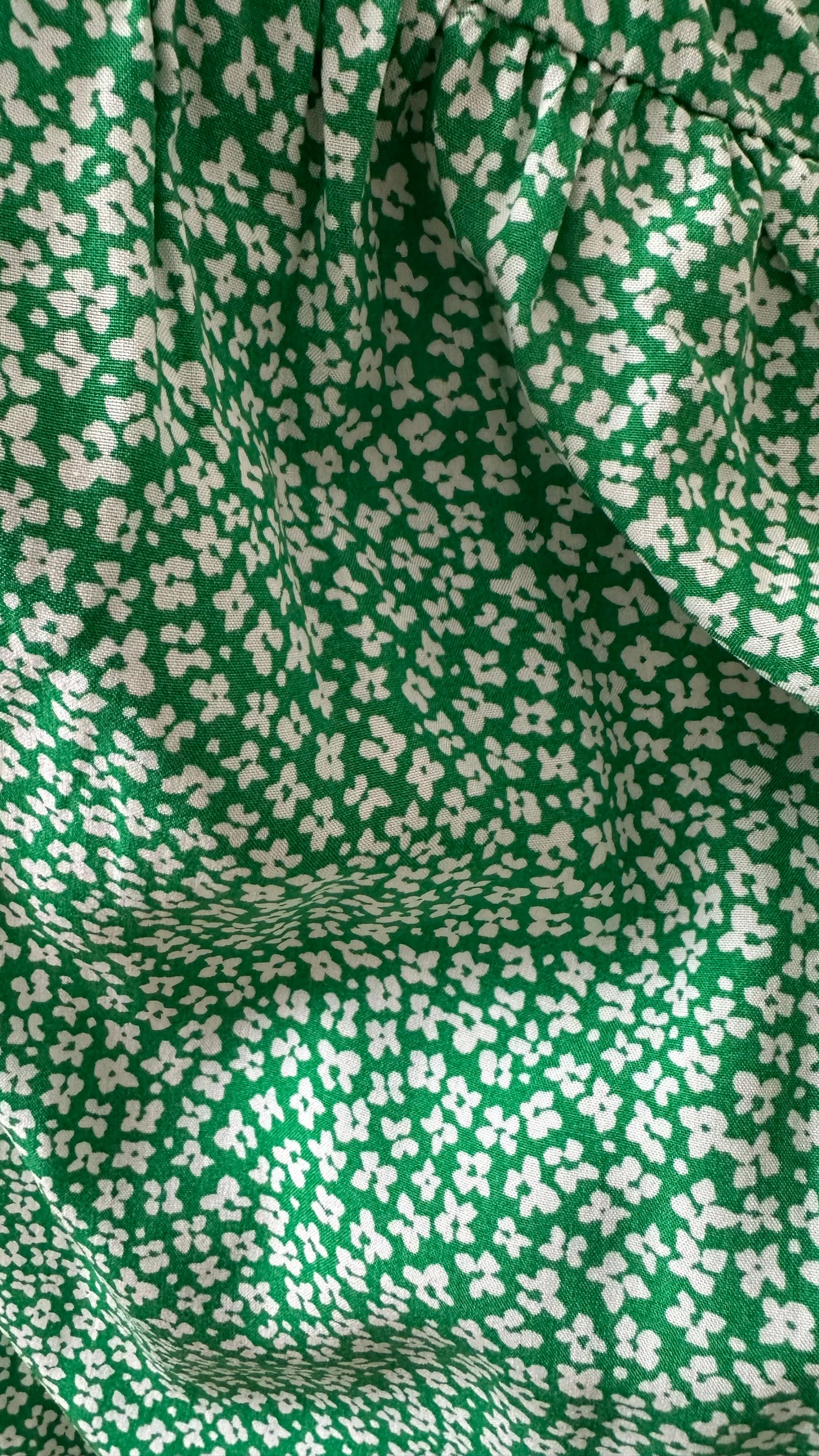 Feather & Bone green white daisy print dress extra large button up dress extra large UK 14 vgc