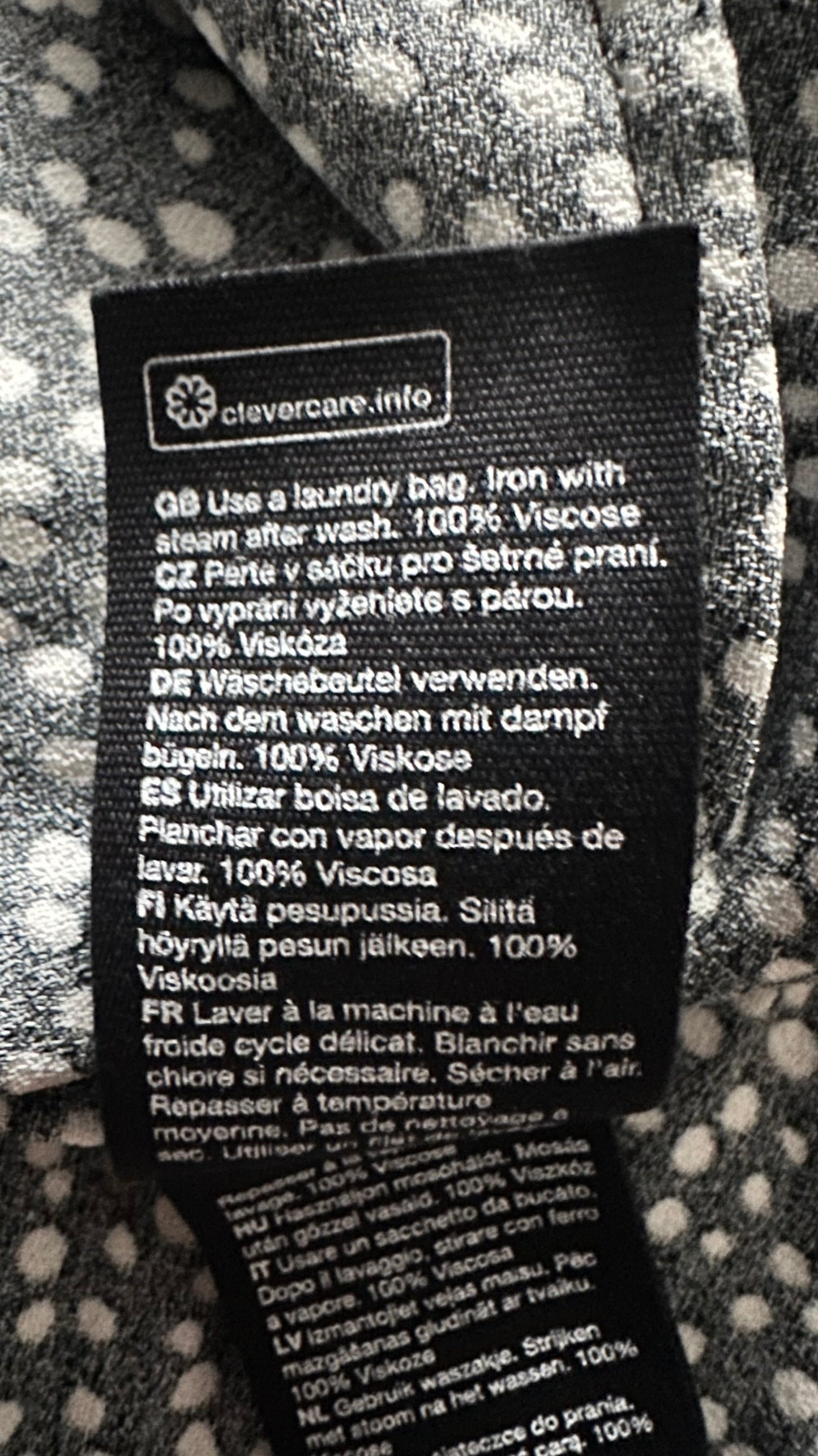 & other stories black white polka dot midi side split dress small medium UK 10 12-14 vgc