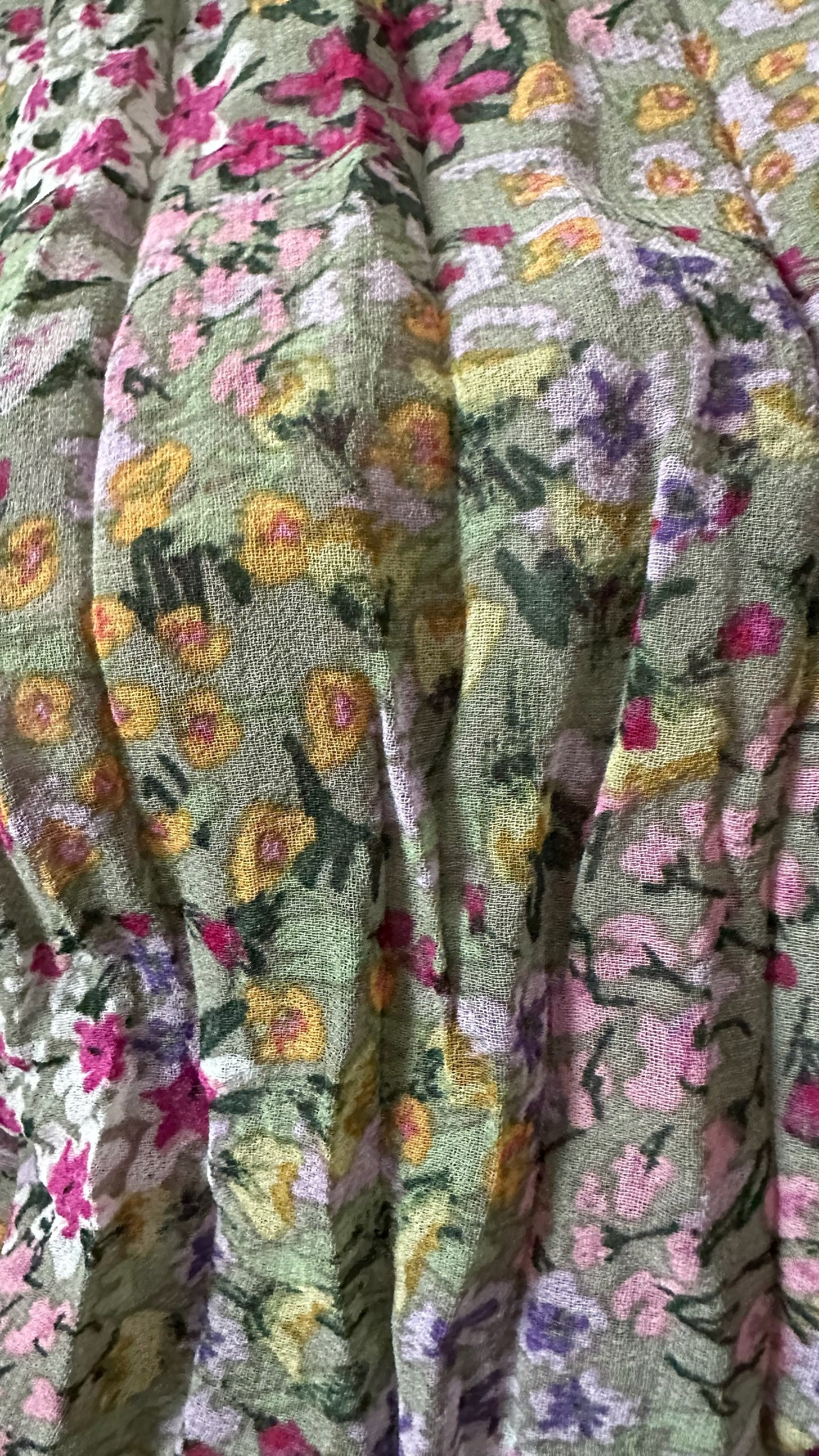 Mango khaki olive lilac green mini smock dress medium UK 10 vgc