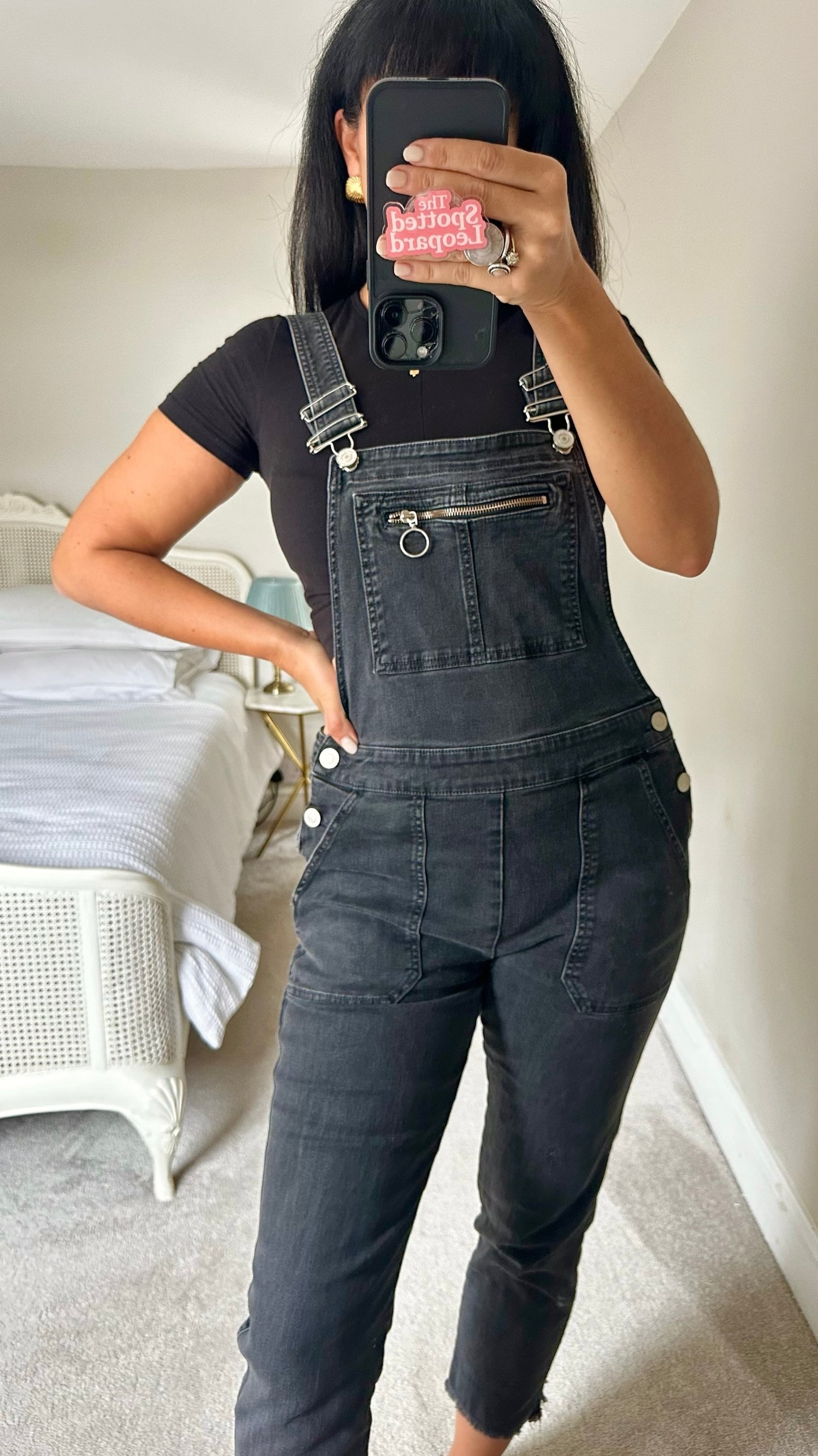 Whistles black charcoal jumpsuit small UK 10 vgc