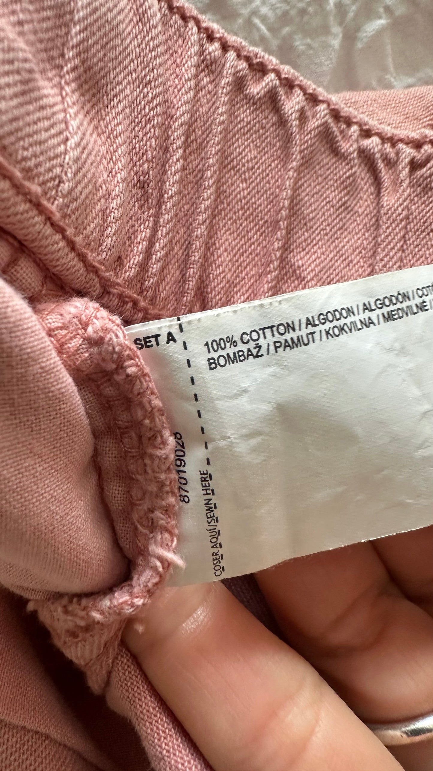 Mango rose dusky pink button up shorts holiday medium M UK 10