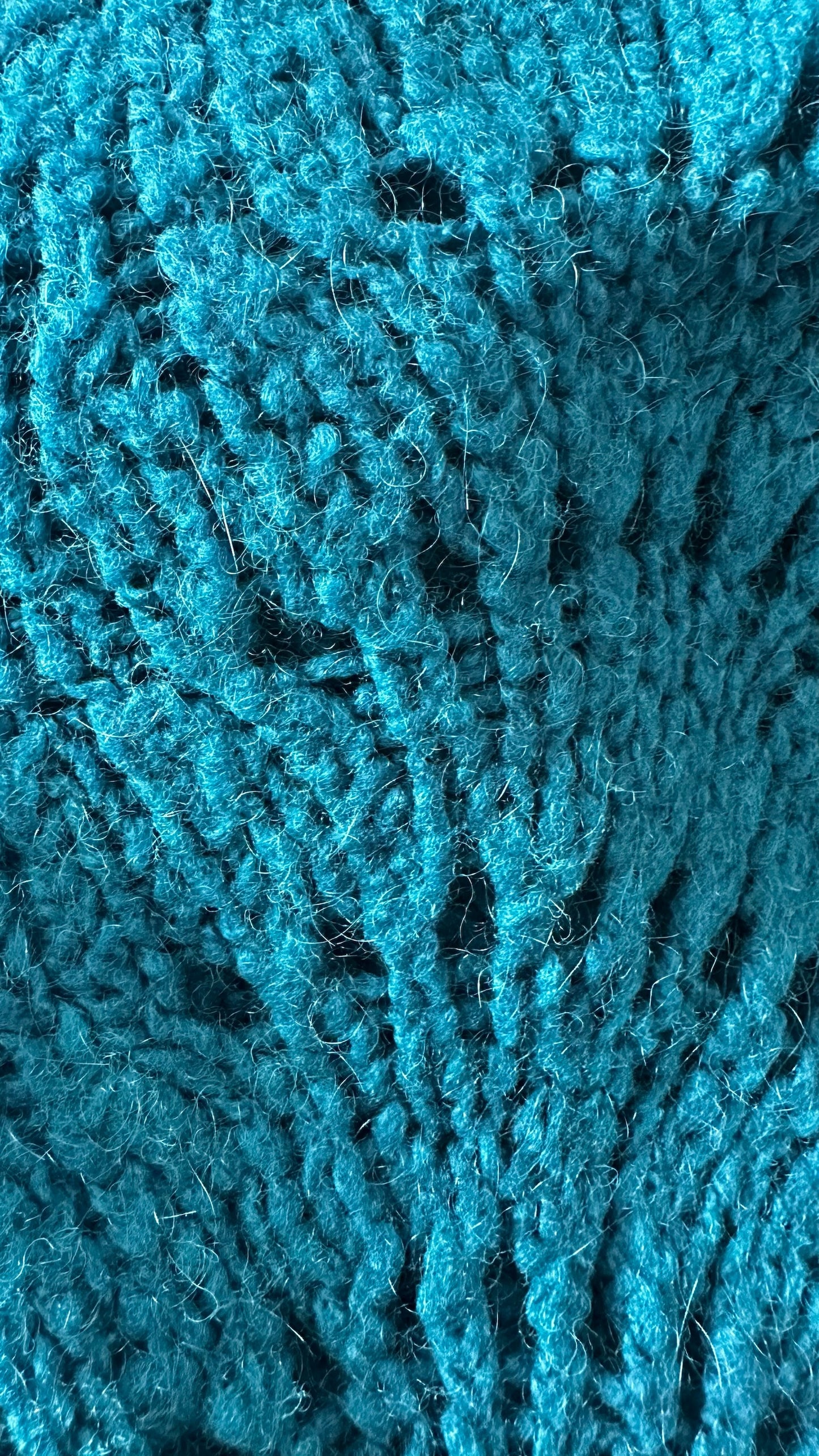 Made in Italy teal crochet mohair blend jumper large UK 12 vgc