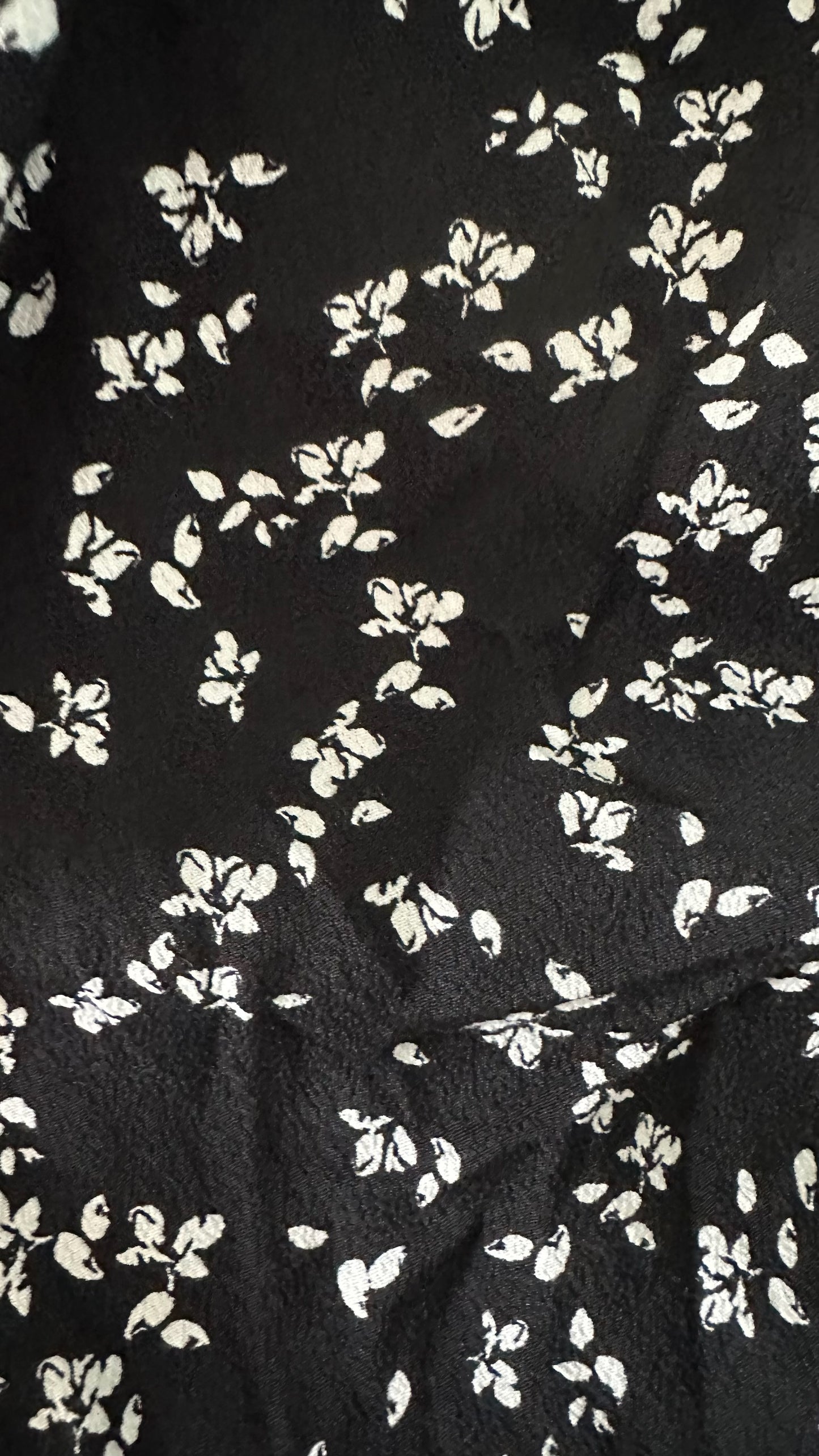 & other stories black white floral side split maxi midi dress large UK 12 vgc w25