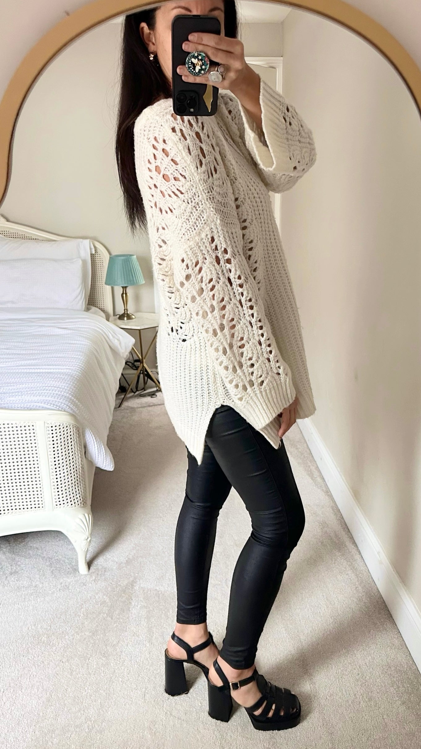 Pilcro @Anthropolgie cream oversized jumper small S UK 10 vgc