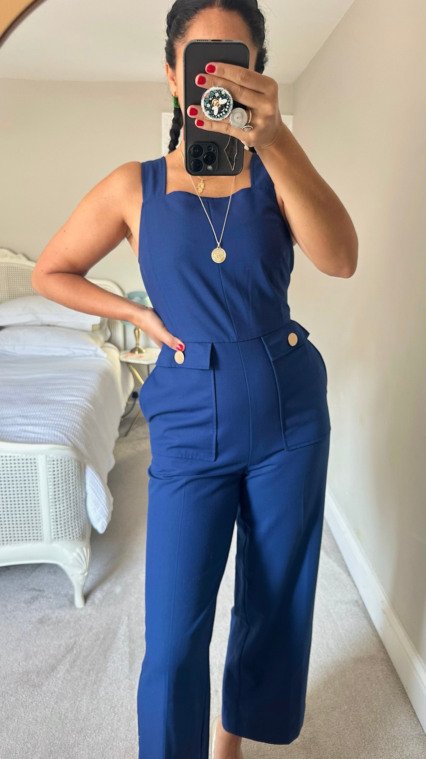 KITRI royal blue event evening wear jumpsuit medium UK 10 vgc w25