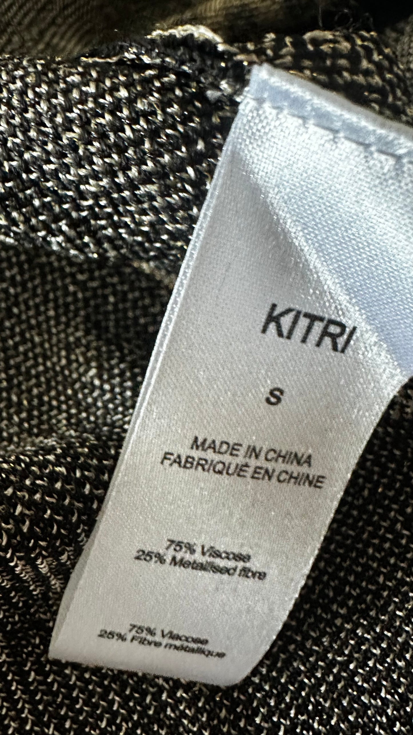 KITRI black gold chain knitted one shoulder gala party dress long small medium UK 10-12 new bnwt