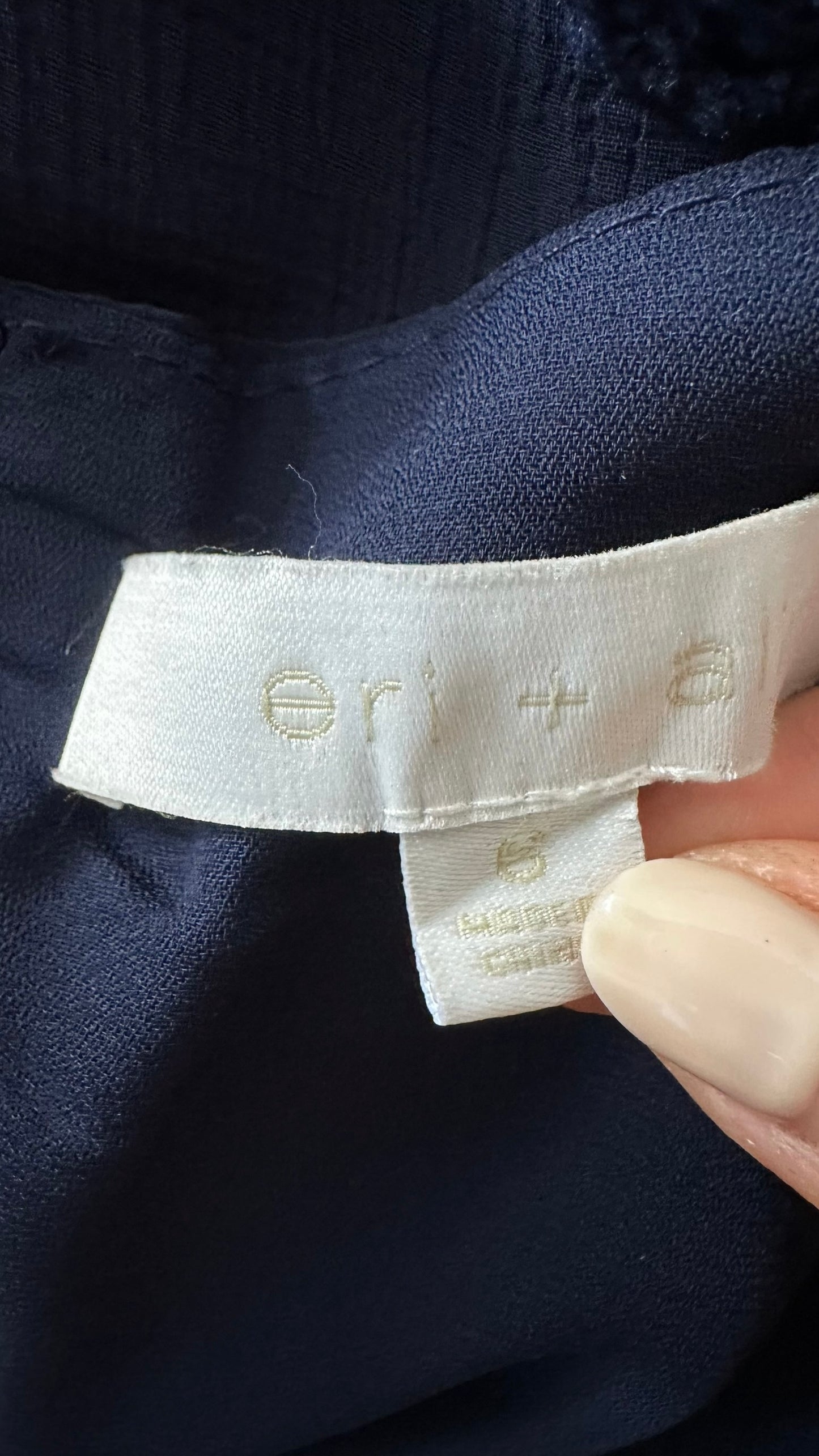 Eri + Ali @ Anthropologie navy blue midaxi evening event christening dress medium M UK 10 excellent used condition