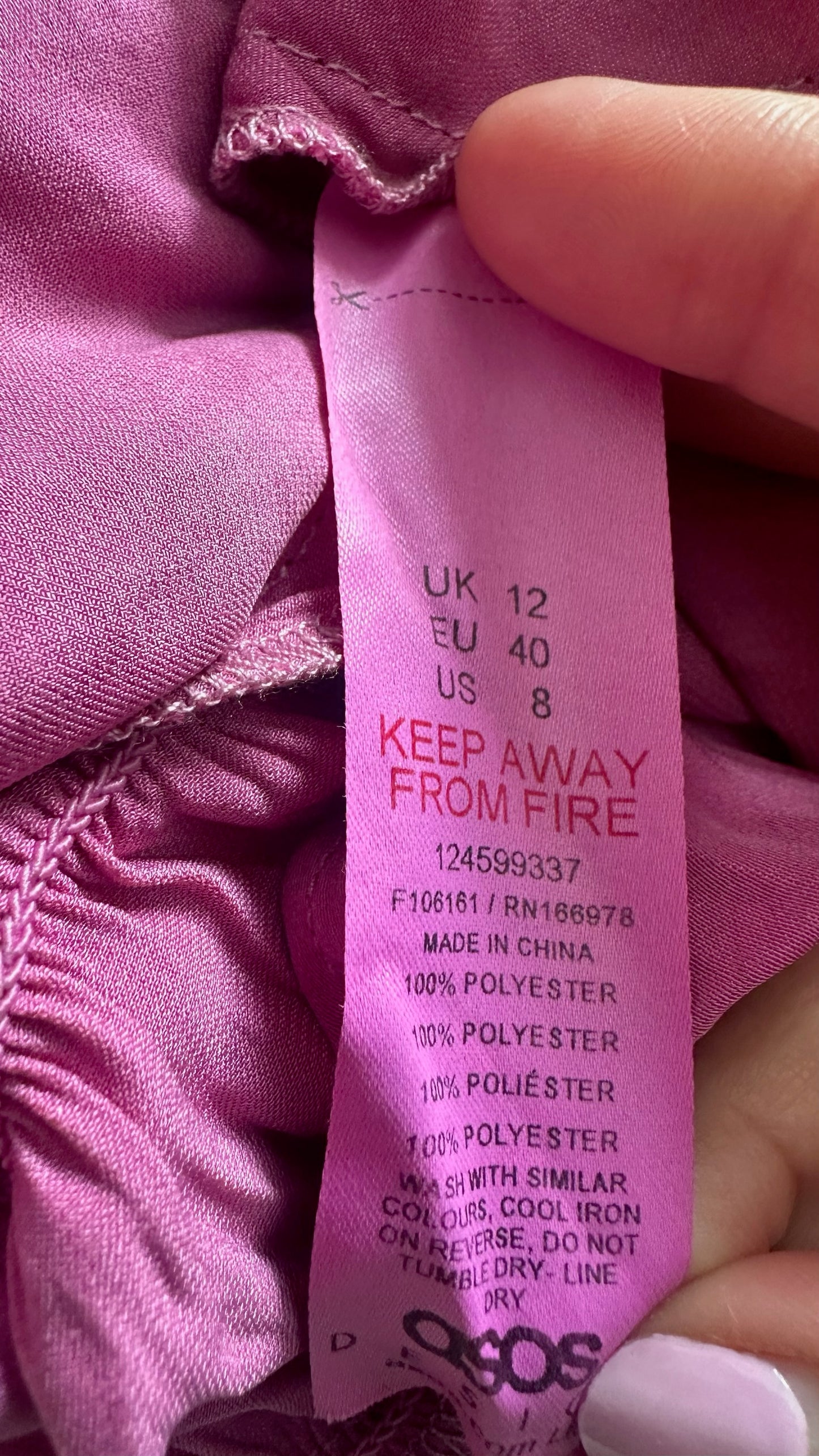 ASOS fuchsia-pink backless plunge event dress medium large UK 10-12 vgc