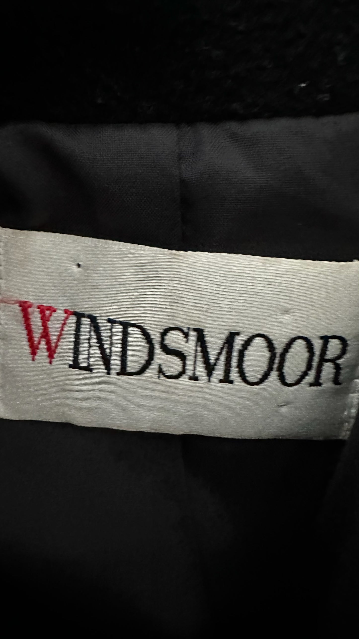 Windsmoor black cashmere blend swing coat extra large UK 14 vgc