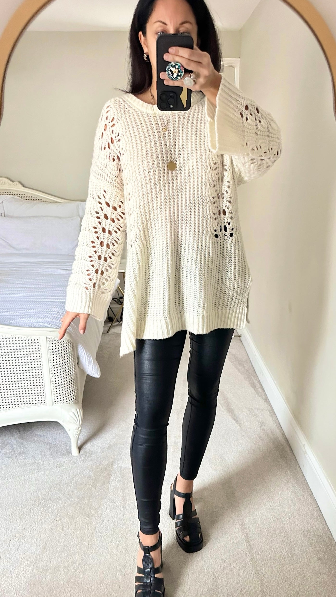 Pilcro @Anthropolgie cream oversized jumper small S UK 10 vgc