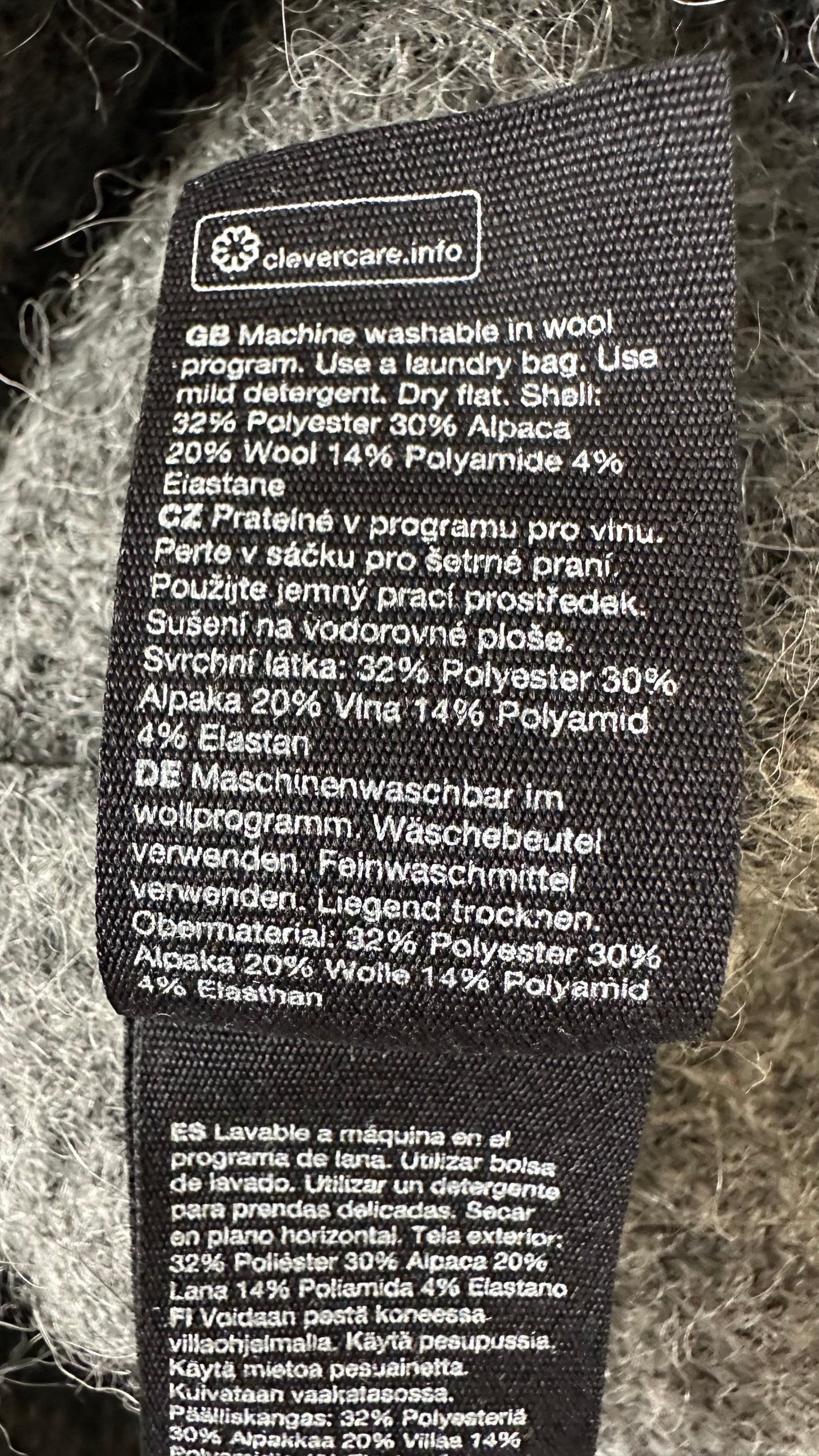 & other stories grey alpaca blend knitted cardigan jumper small UK 8 10 new
