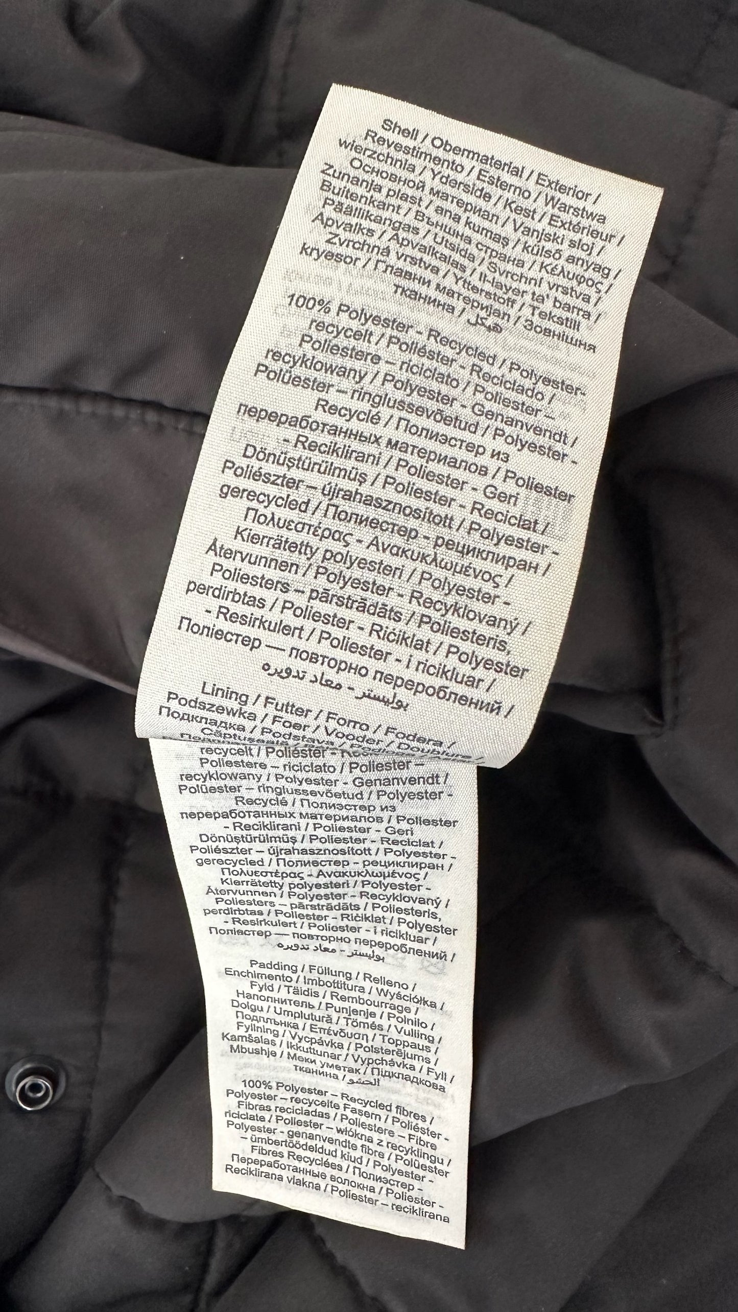Selected femme @ Anthropologie black quilted puffer jacket long line coat large UK 12-14 vgc w25