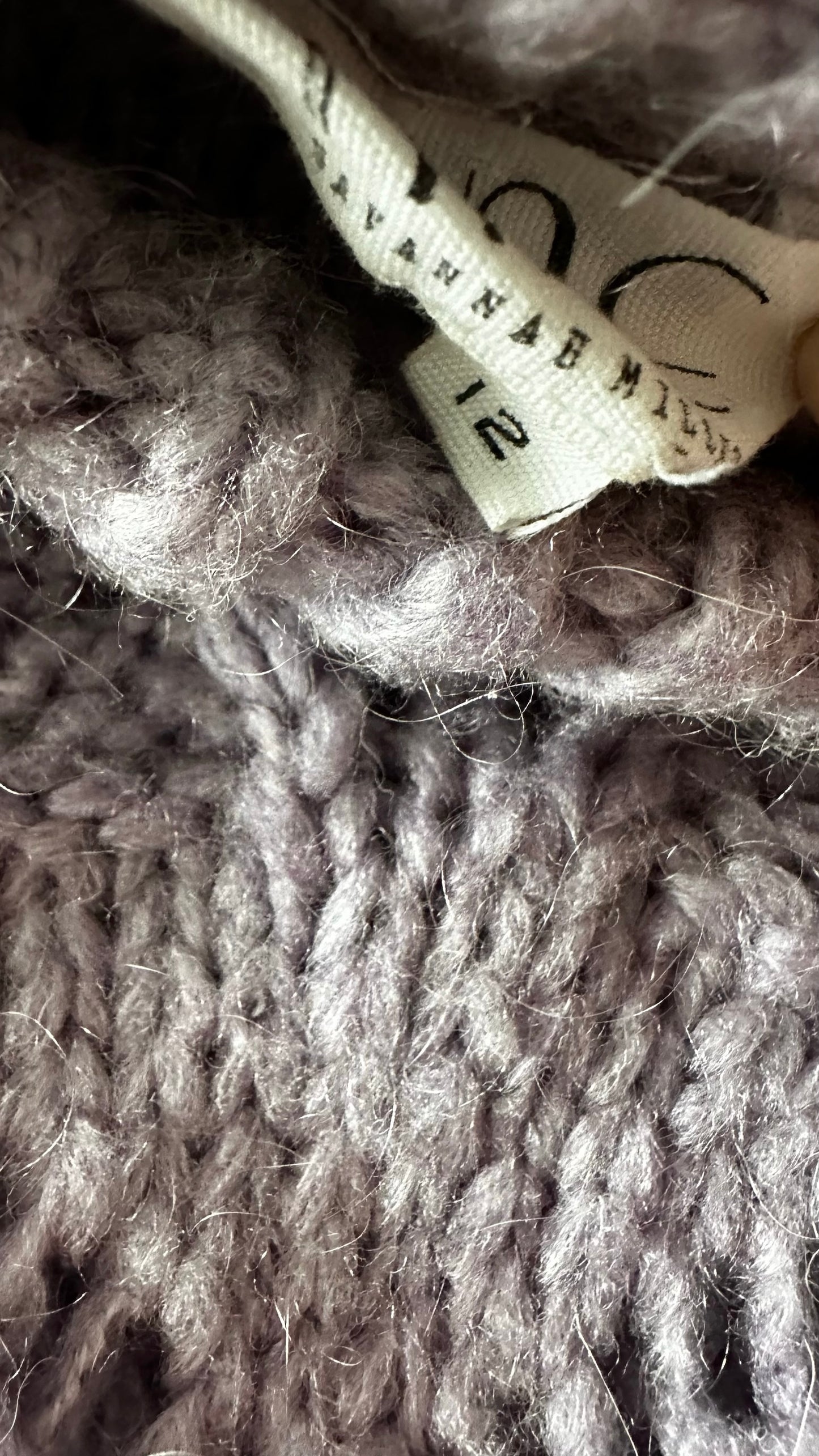 Nine Savannah Miller lilac mohair alpaca wool blend knit jumper large L UK 12 excellent used condition