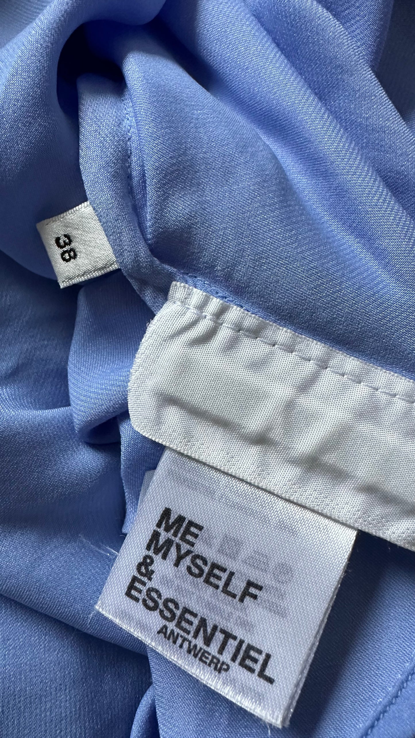 Essentiel Antwerp light blue maxi long dress small /medium UK 10-12 wedding guest event holiday vgc