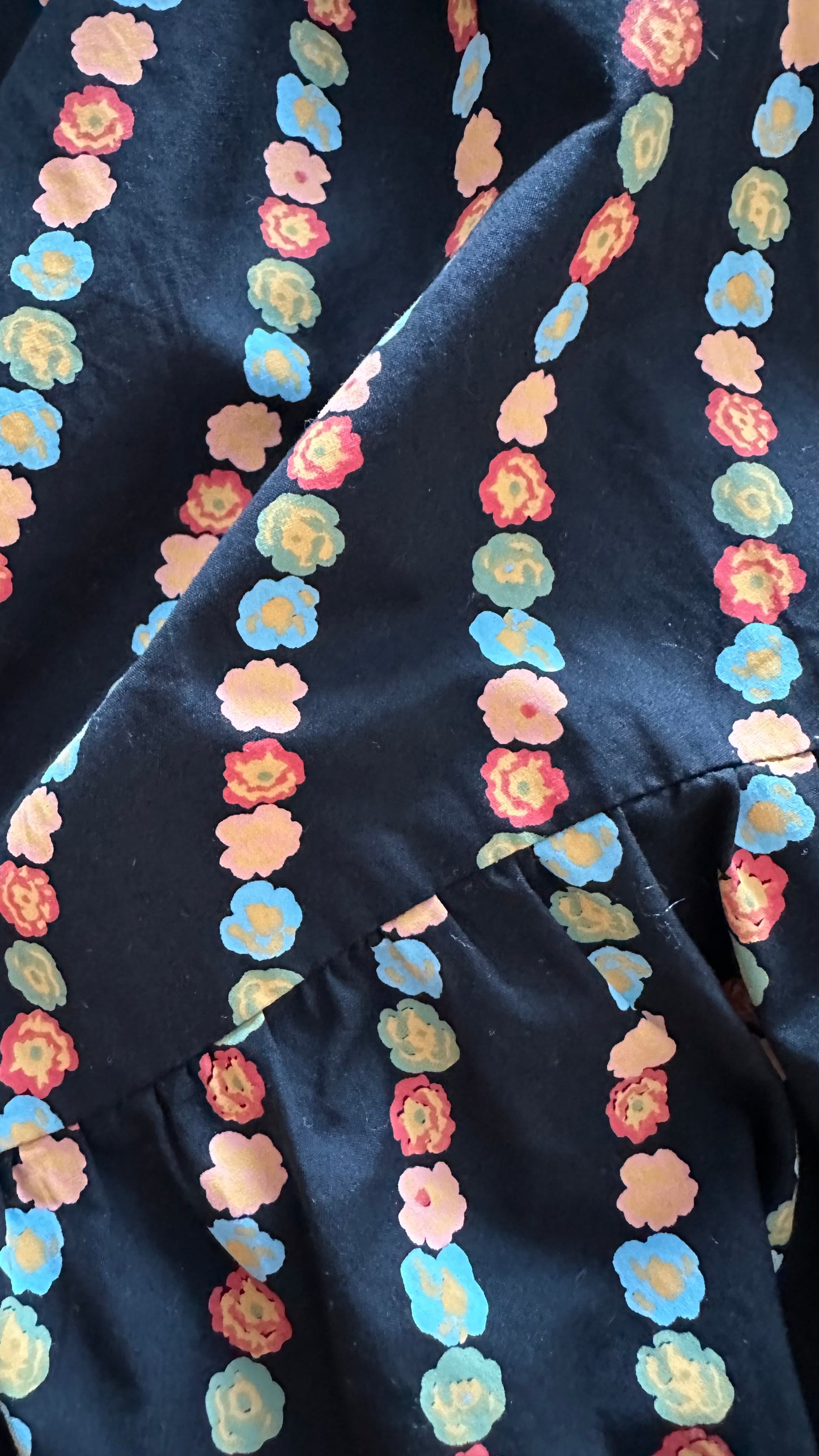 Topshop black orange diagonal floral backless midi tiered dress medium UK 10 vgc