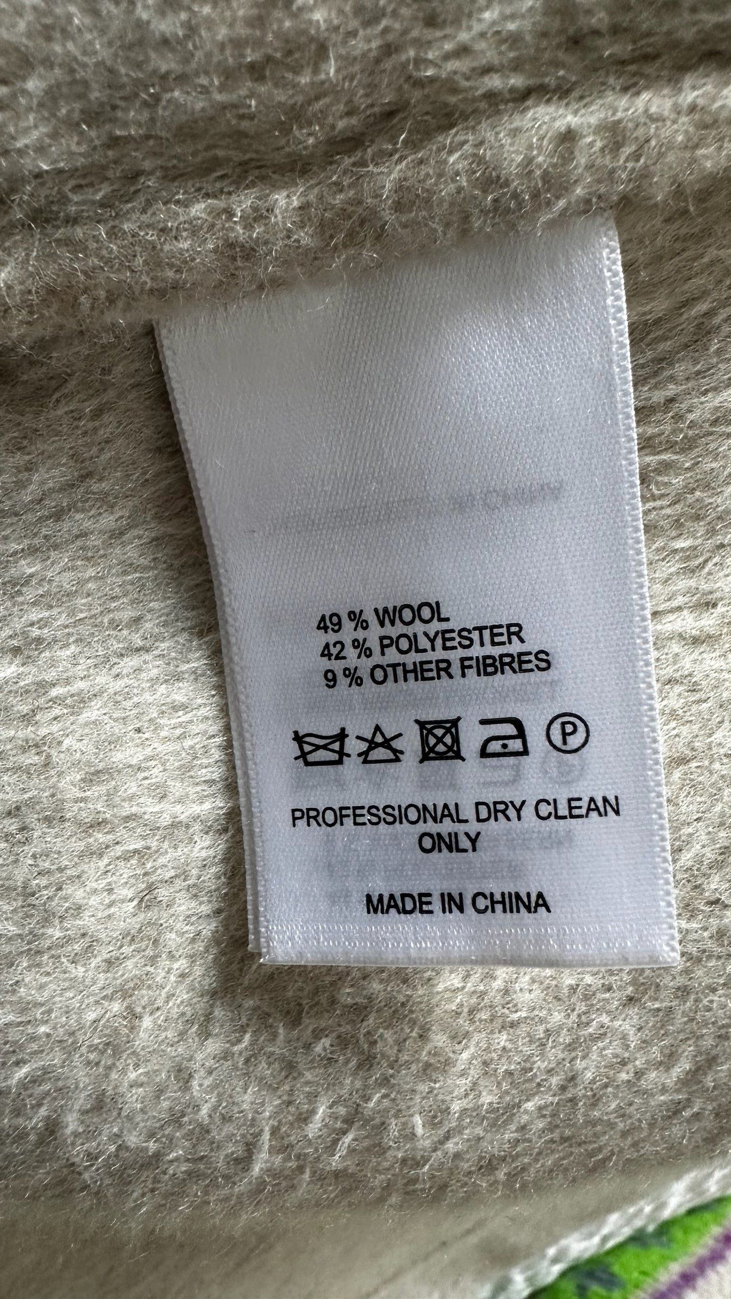Maison cinqcent griege wool blend shacket jacket medium UK 10-12 vgc