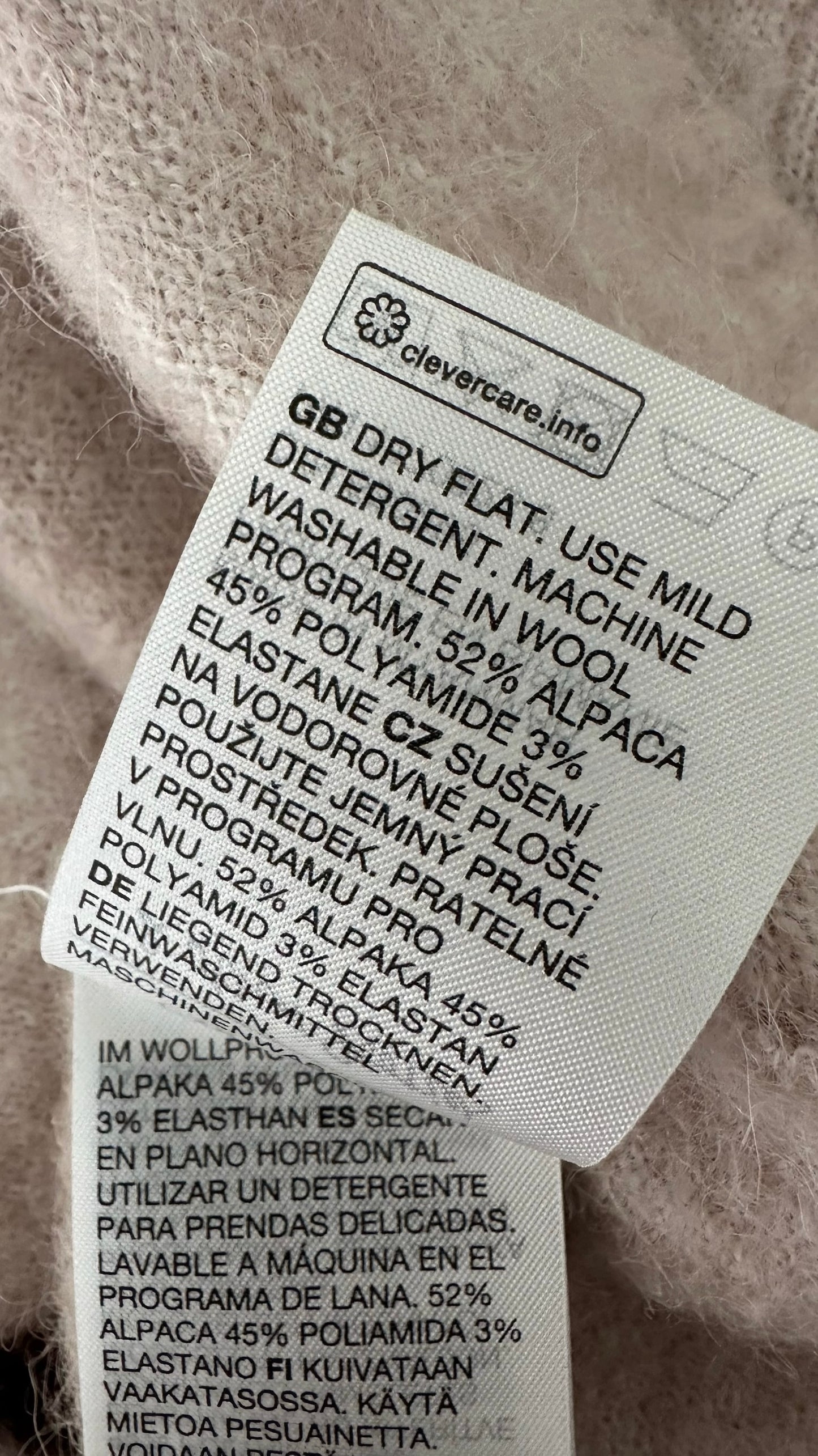 & other stories beige cream alpaca blend knitted wool cardigan jumper medium UK 10 vgc w25