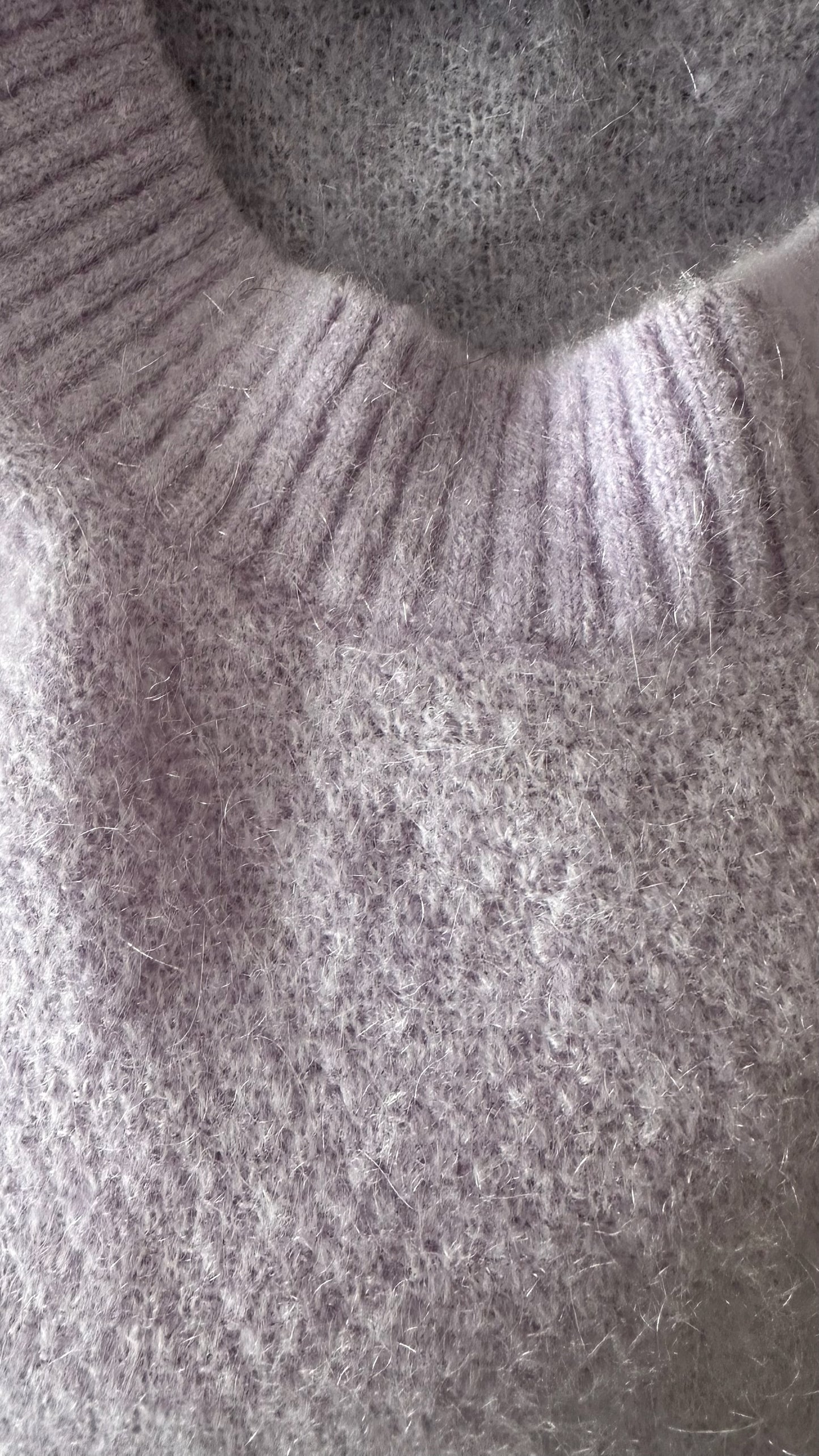 & other stories lilac mohair wool blend knitted jumper medium UK 12 vgc w25