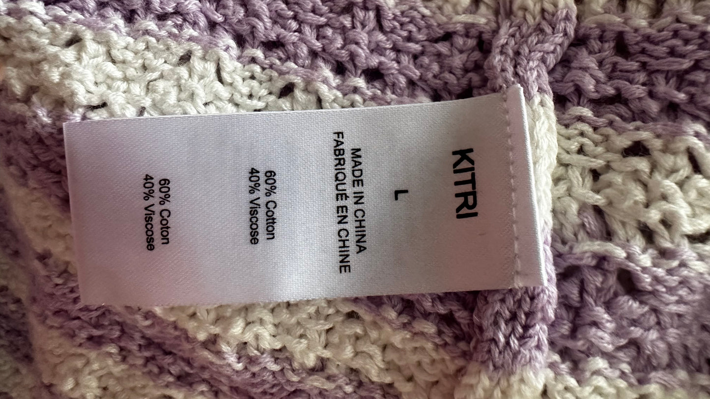 Kitri lilac cream crochet maxi halterneck event holiday dress large UK 14 new bnwt