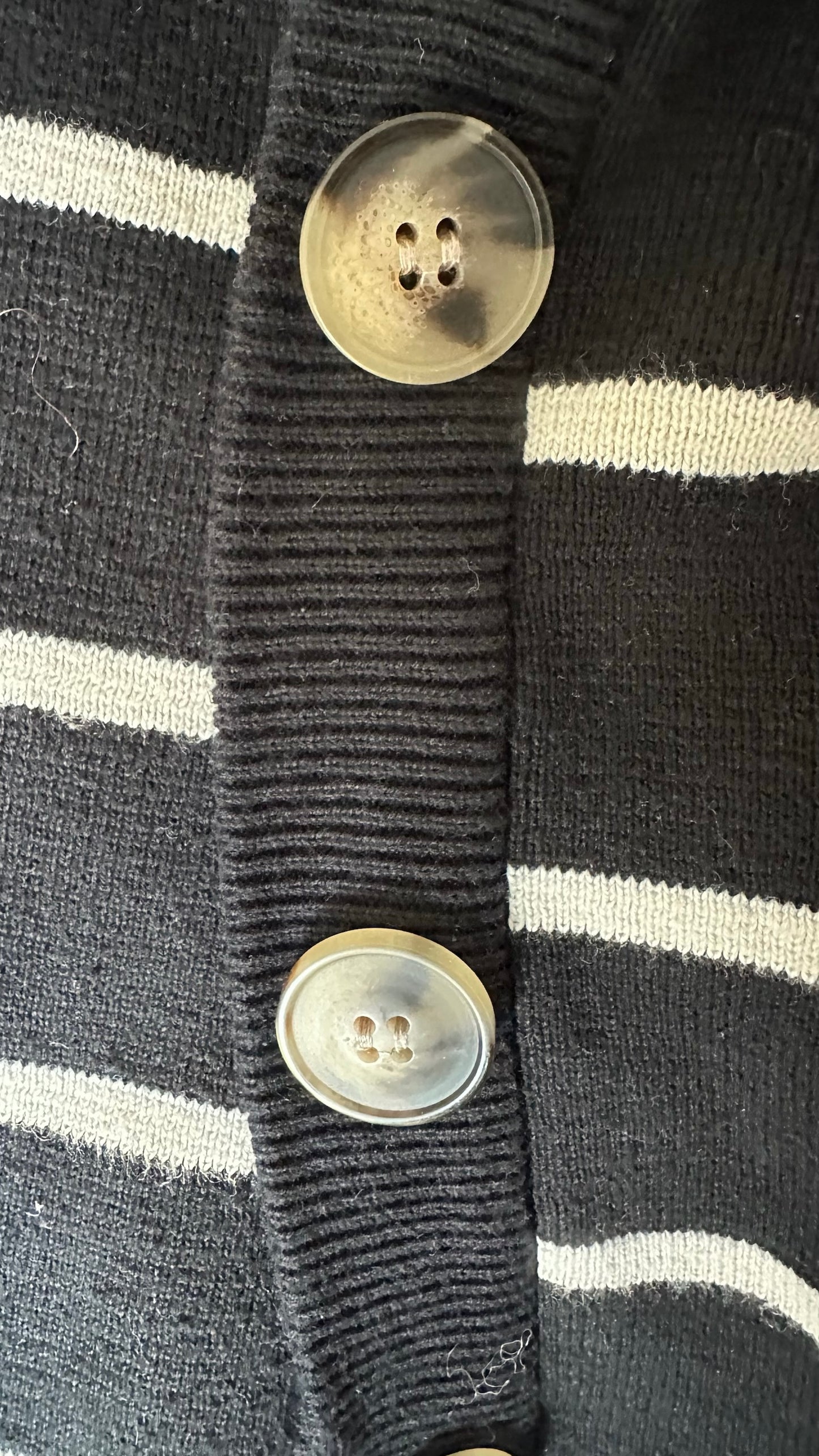 Selected femme @Anthropologie black white stripe knitted cardigan extra large XL UK 14 excellent used condition