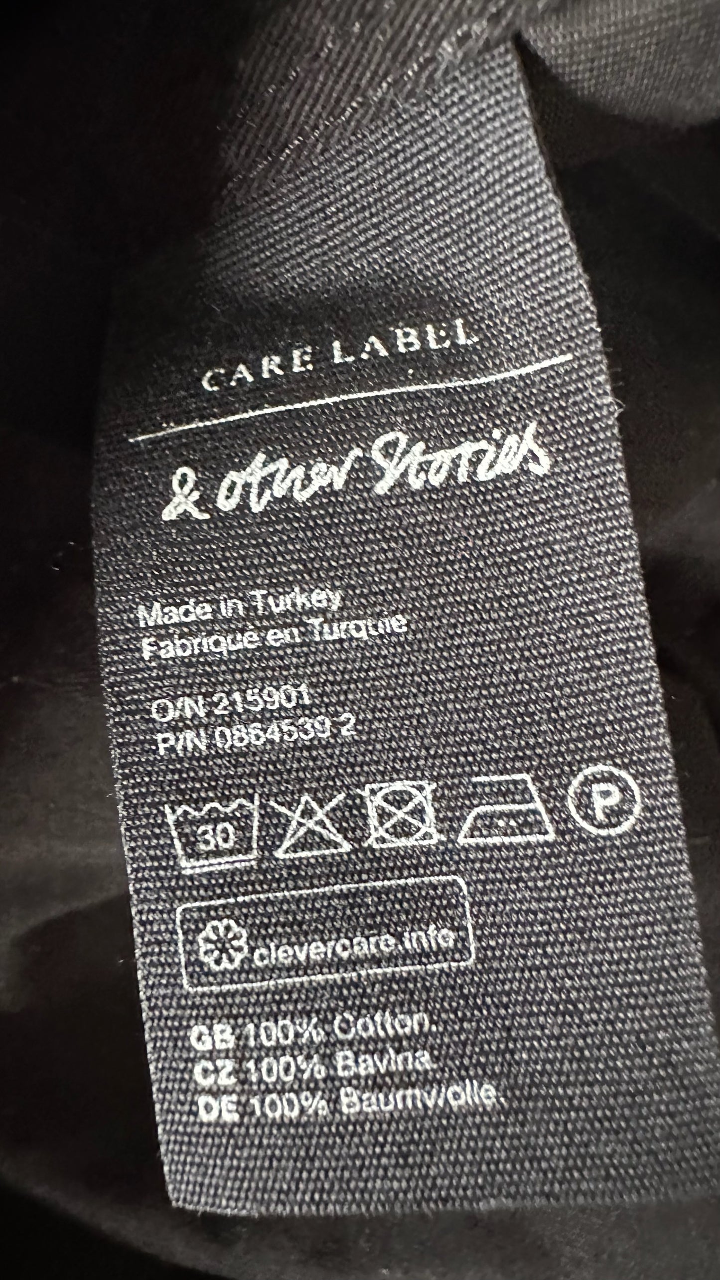 & other stories black white mini collared dress UK 10-12 vgc