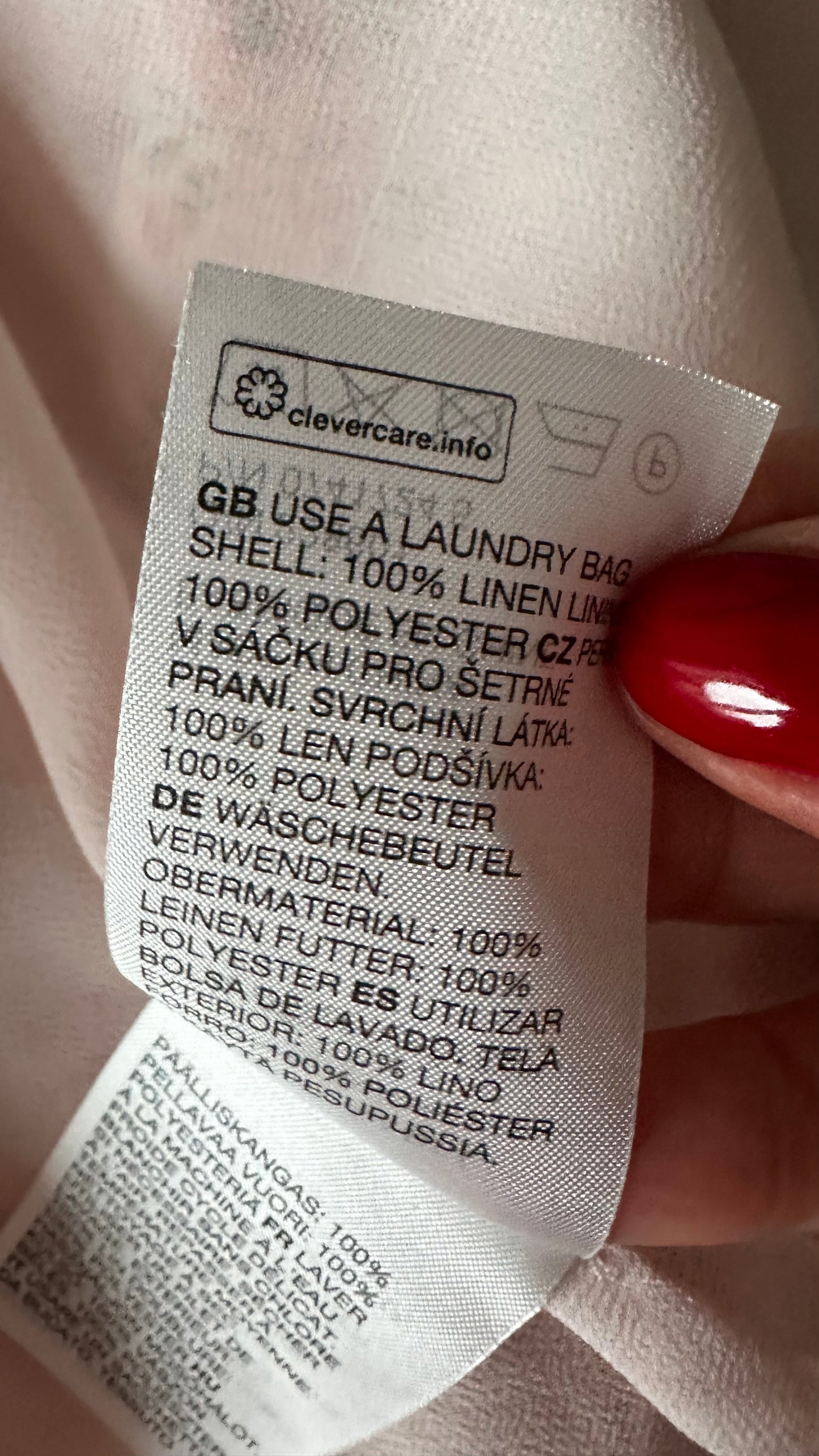 & other stories soft pink rose linen wrap mini dress small UK 10 new bnwt