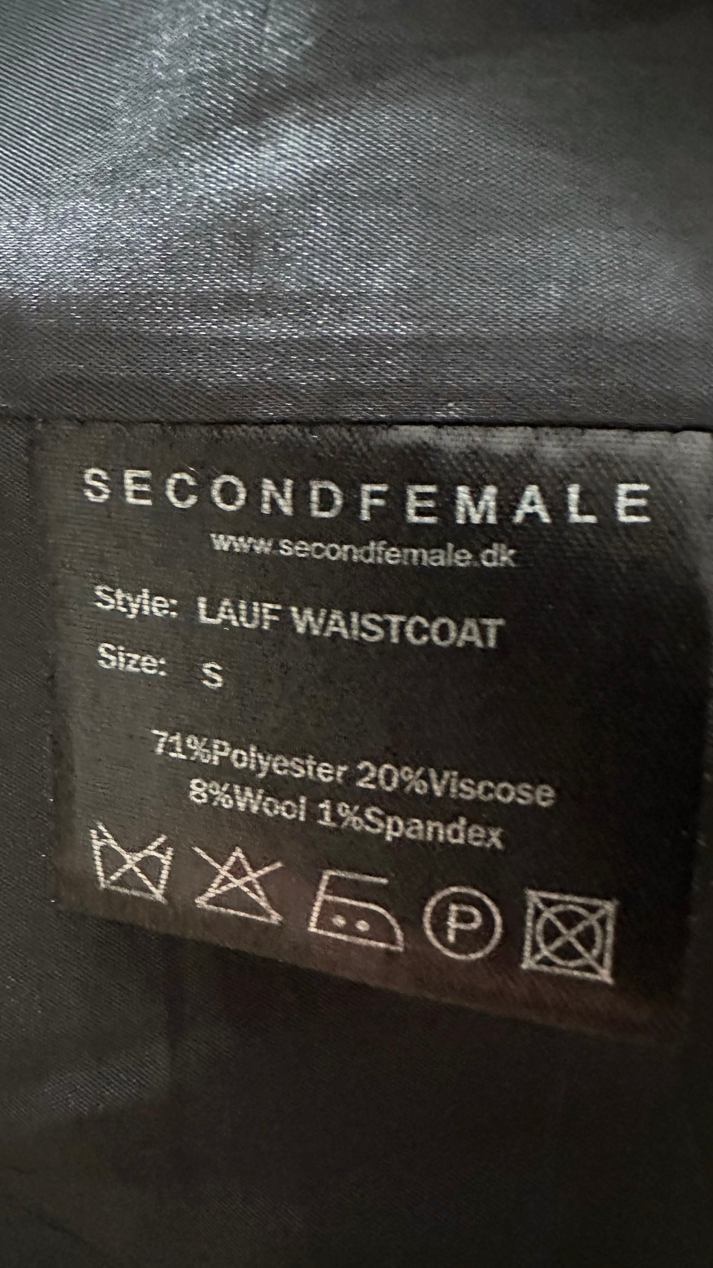 Second Female @ Anthropologie Copenhagen chocolate brown long waistcoat/ dress small S UK 8-10 vgc