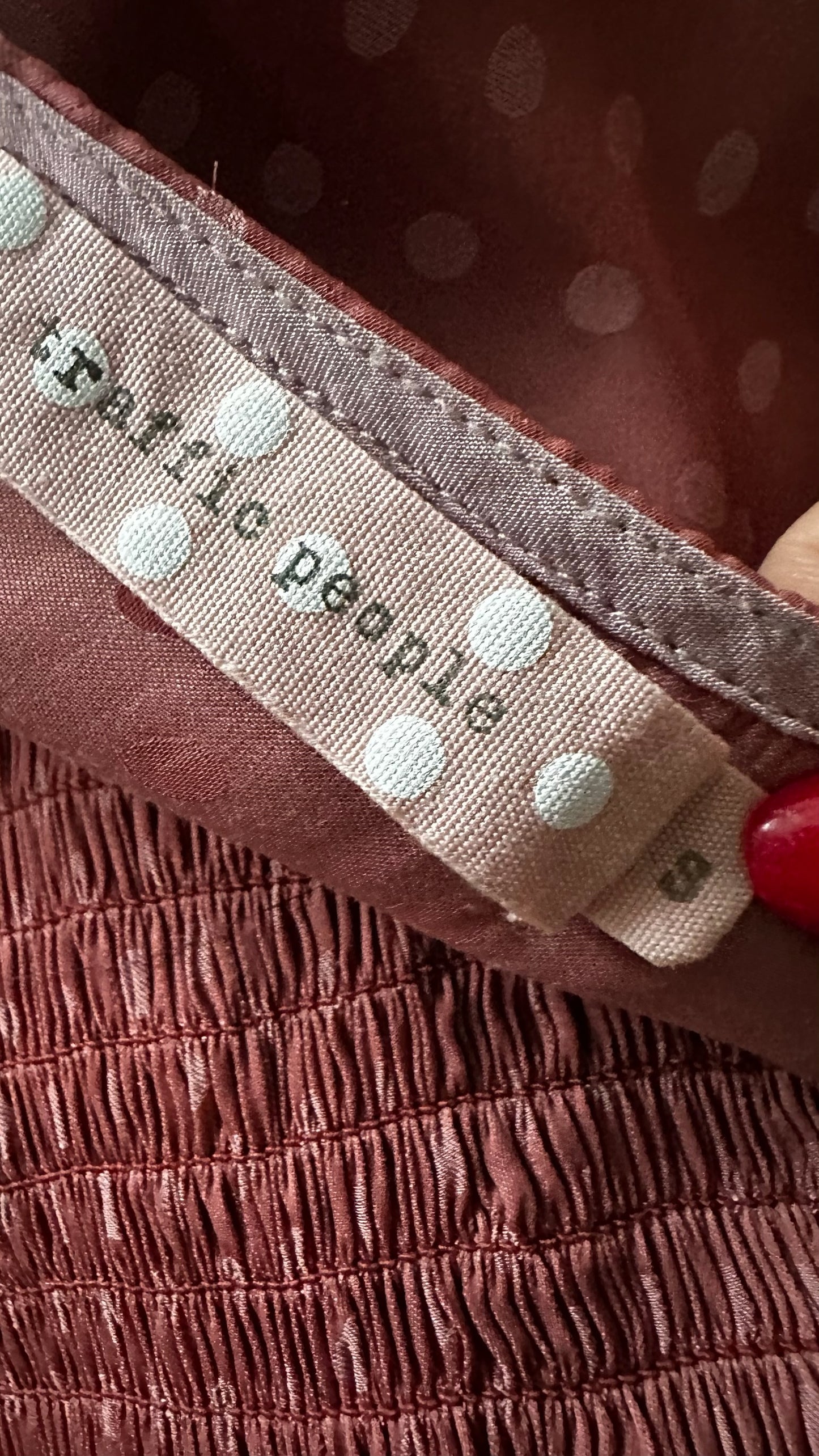 Traffic People dusky pink long pleated midi event dress small UK 8-10 vgc
