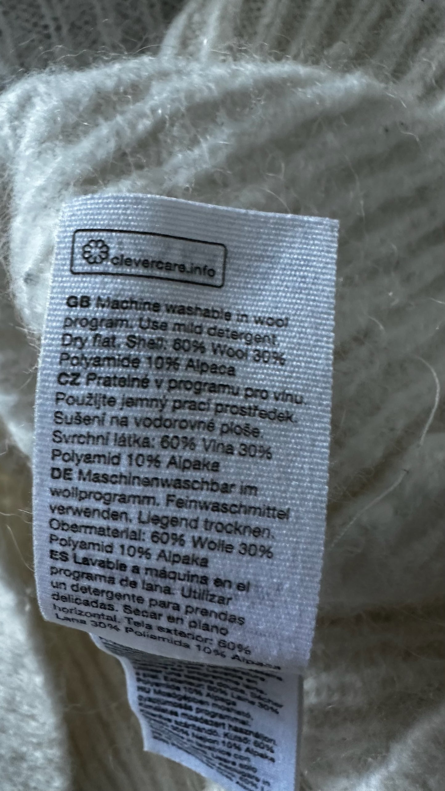 & other stories cream alpaca wool blend knitted cardigan small UK 8 vgc XMS25