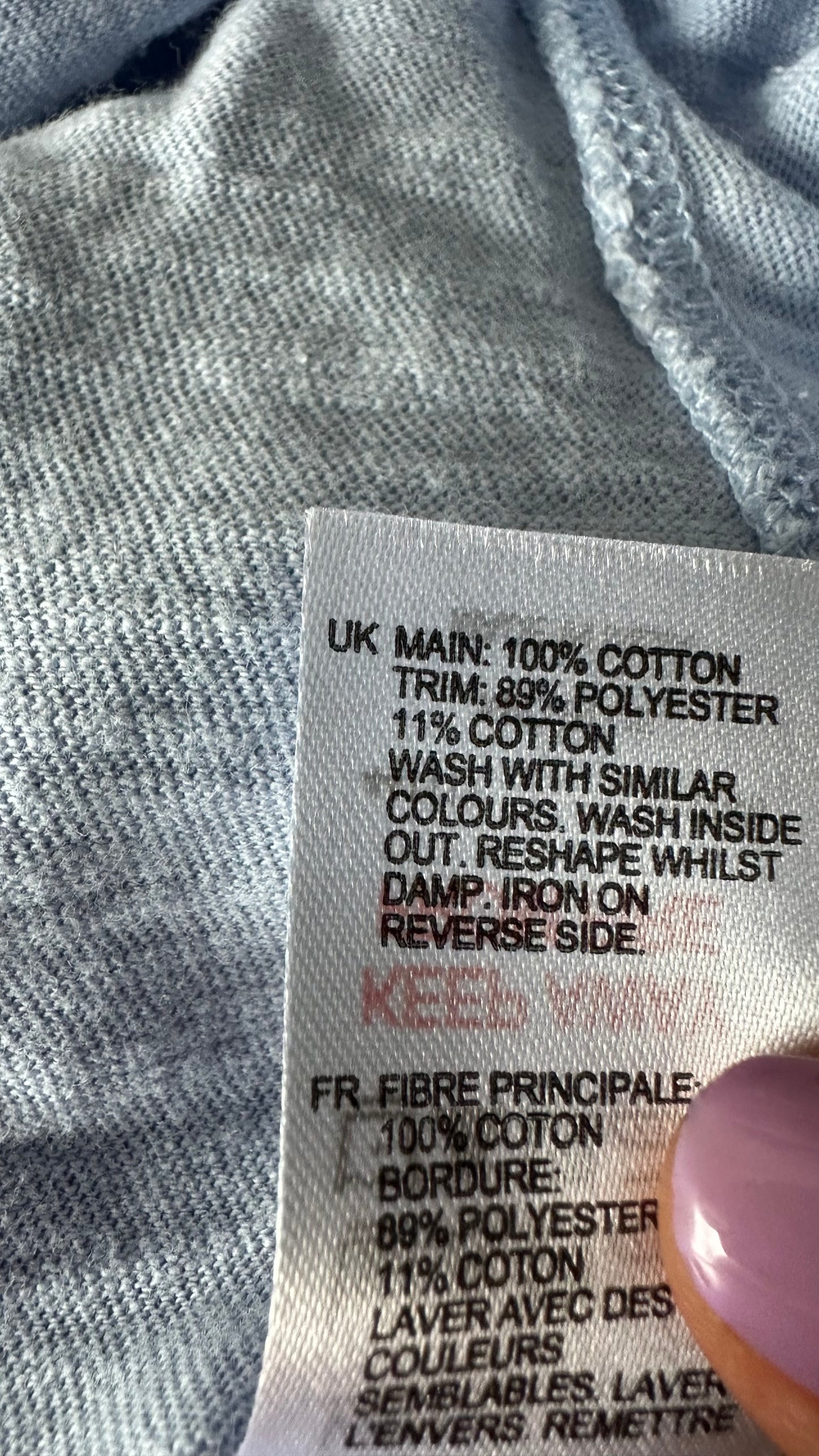 White Stuff light blue embroidered t shirt top small UK 8-10 vgc