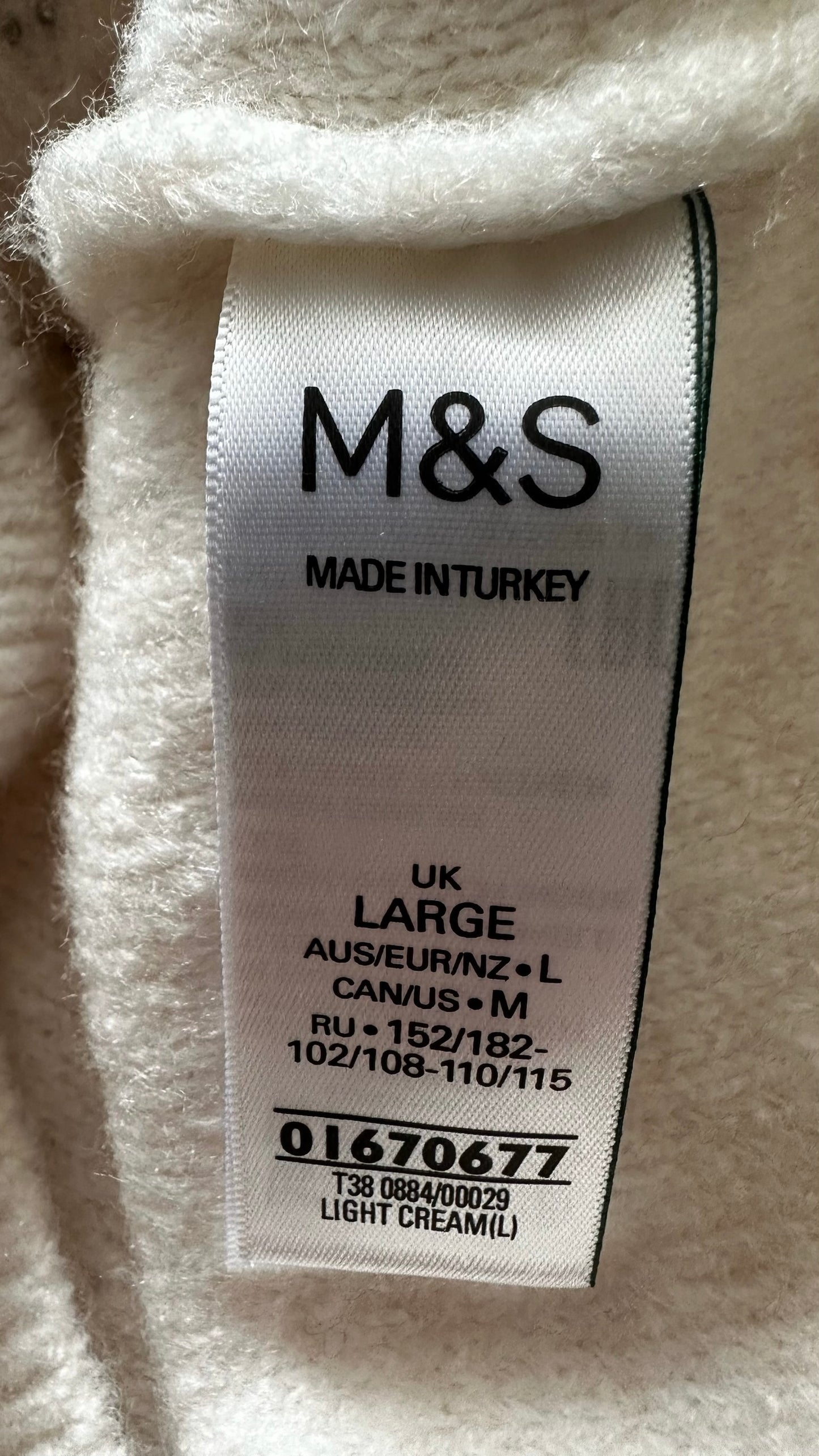 M&S white pearl knit jumper large L UK 12 excellent condition
