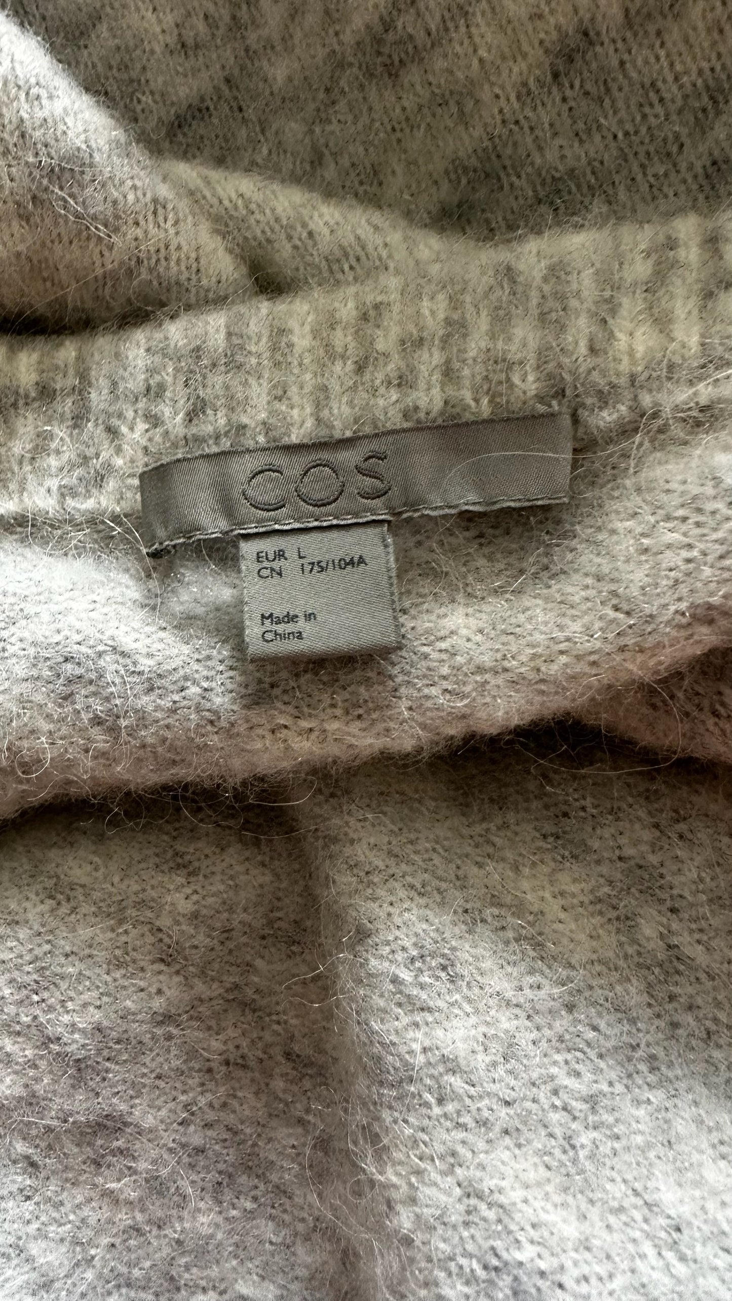 Cos grey marl alpaca wool blend wrap cardigan extra large UK 14 vgc