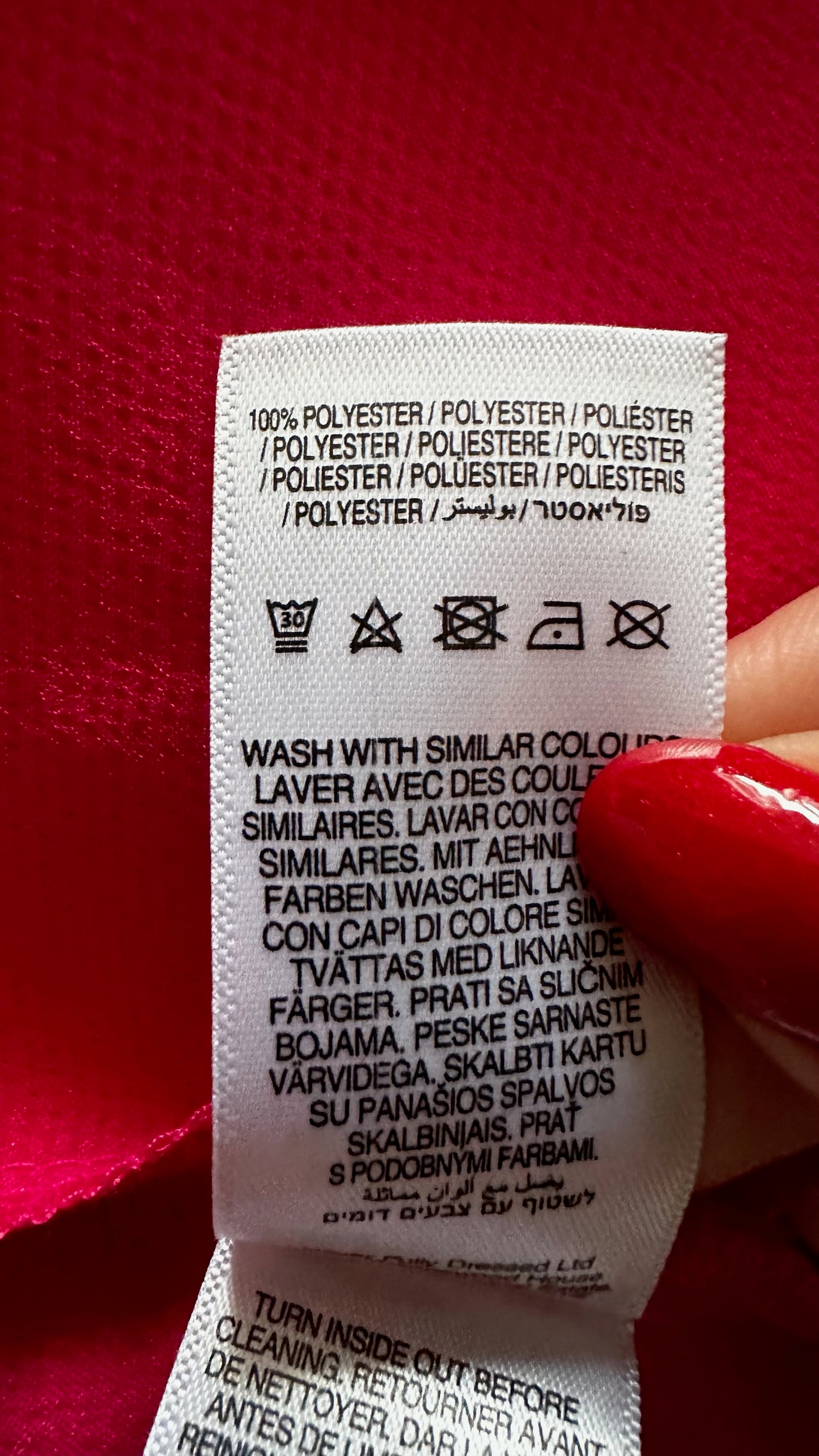 Never Fully Dressed red pink mini party christmas dress extra large UK 14 vgc