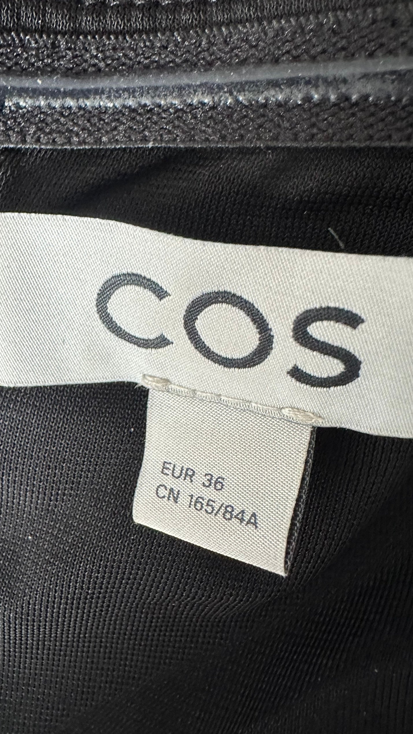 Cos black double side split maxi event evening dress small medium SM UK 8-10 excellent used condition