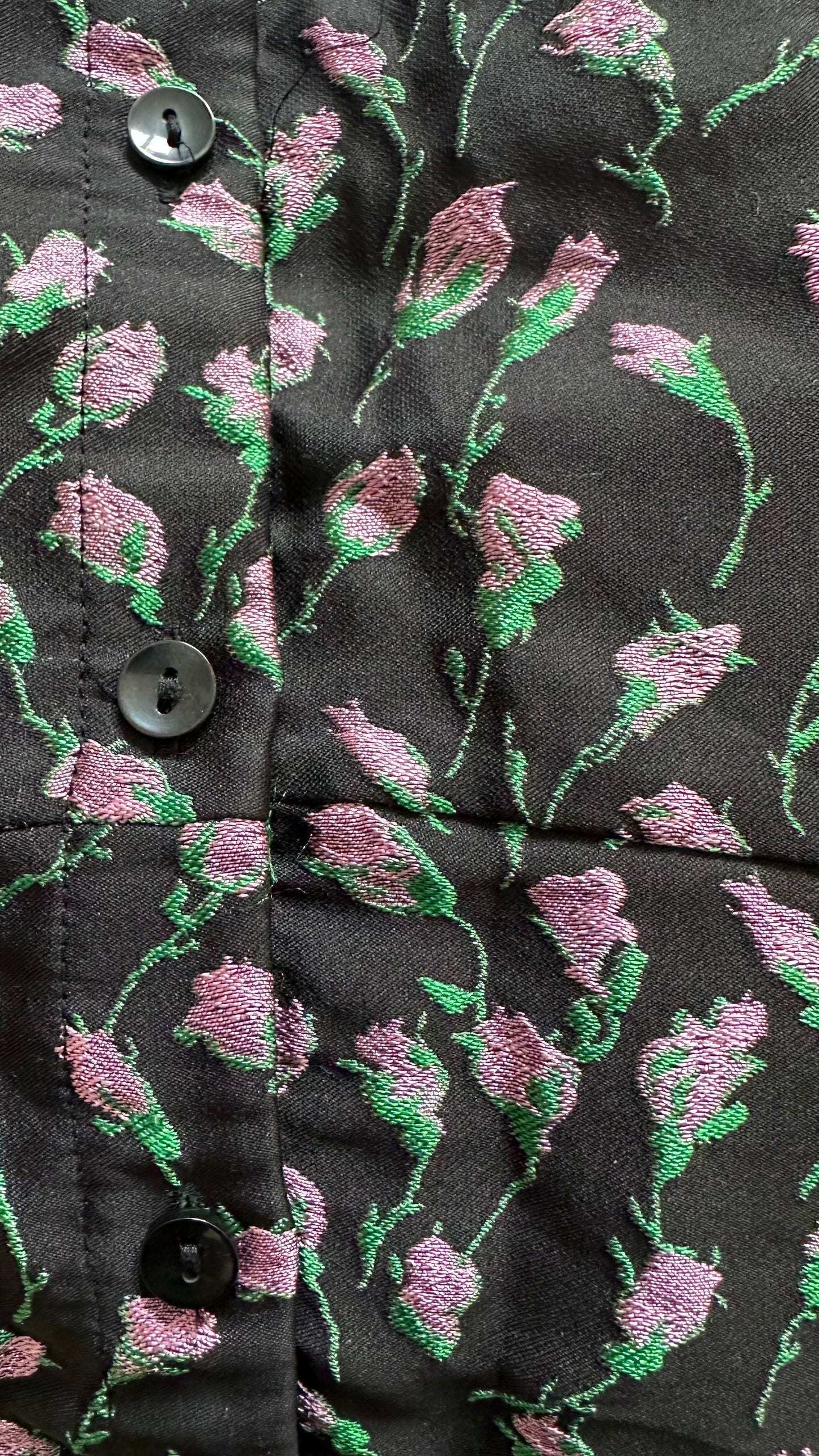 & other stories black pink oversized collar mini dress medium large UK 10 12 vgc