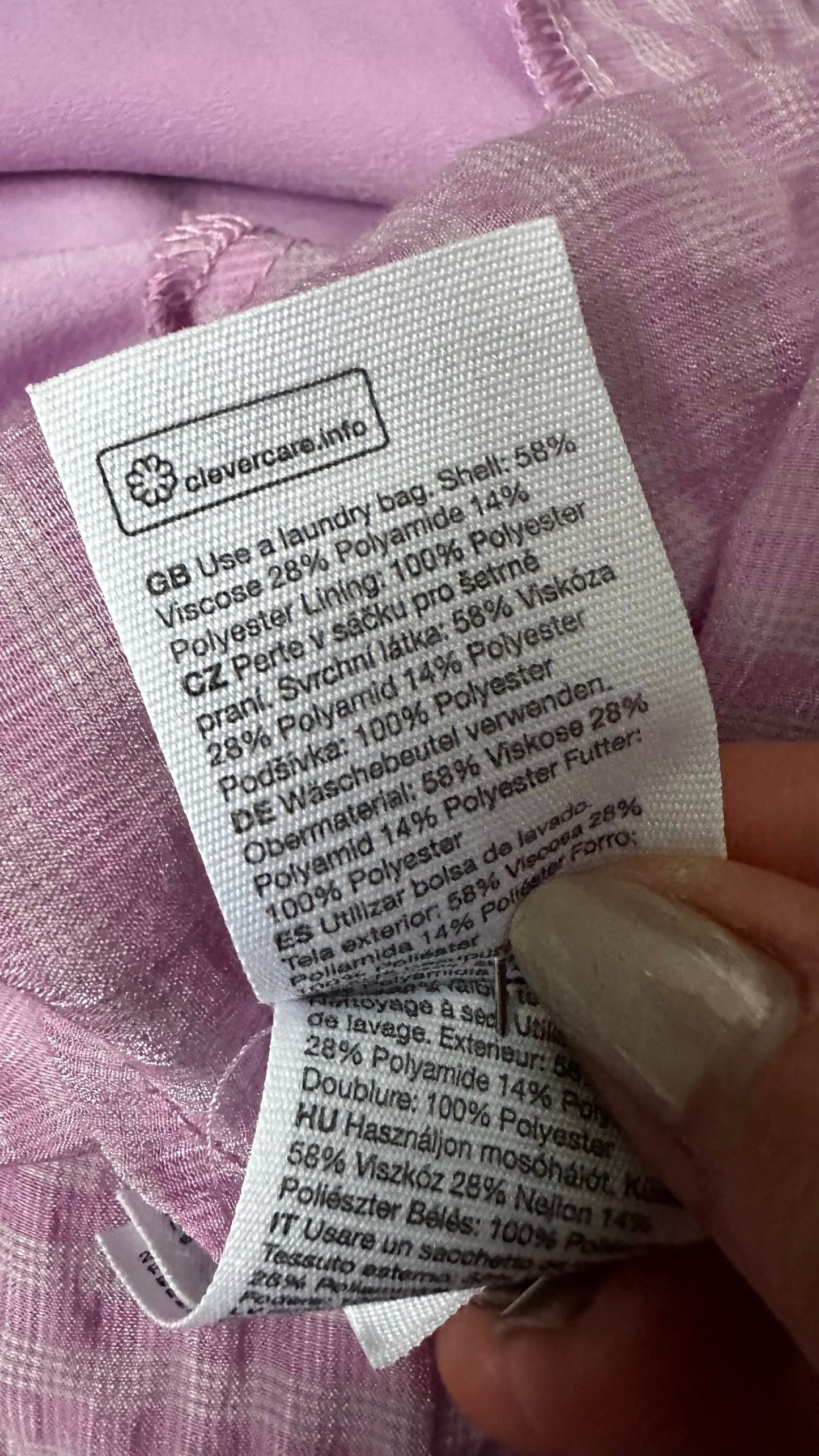 & other stories lilac gingham wedding guest dress small UK 8-10 vgc