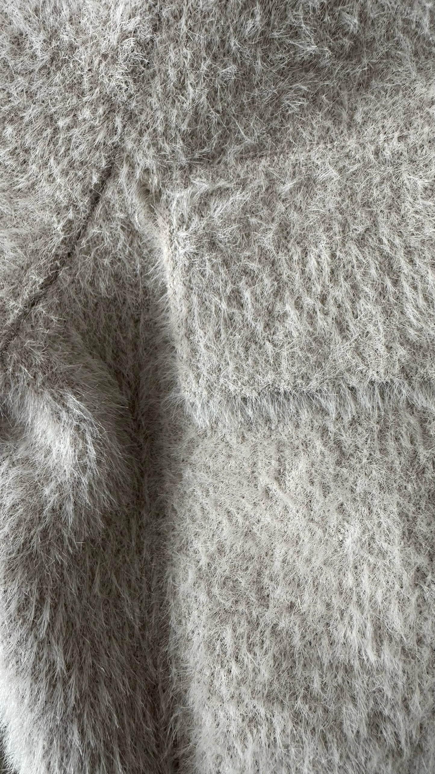 Yaya women stone beige fluffy button up shacket small medium SM UK 8-10