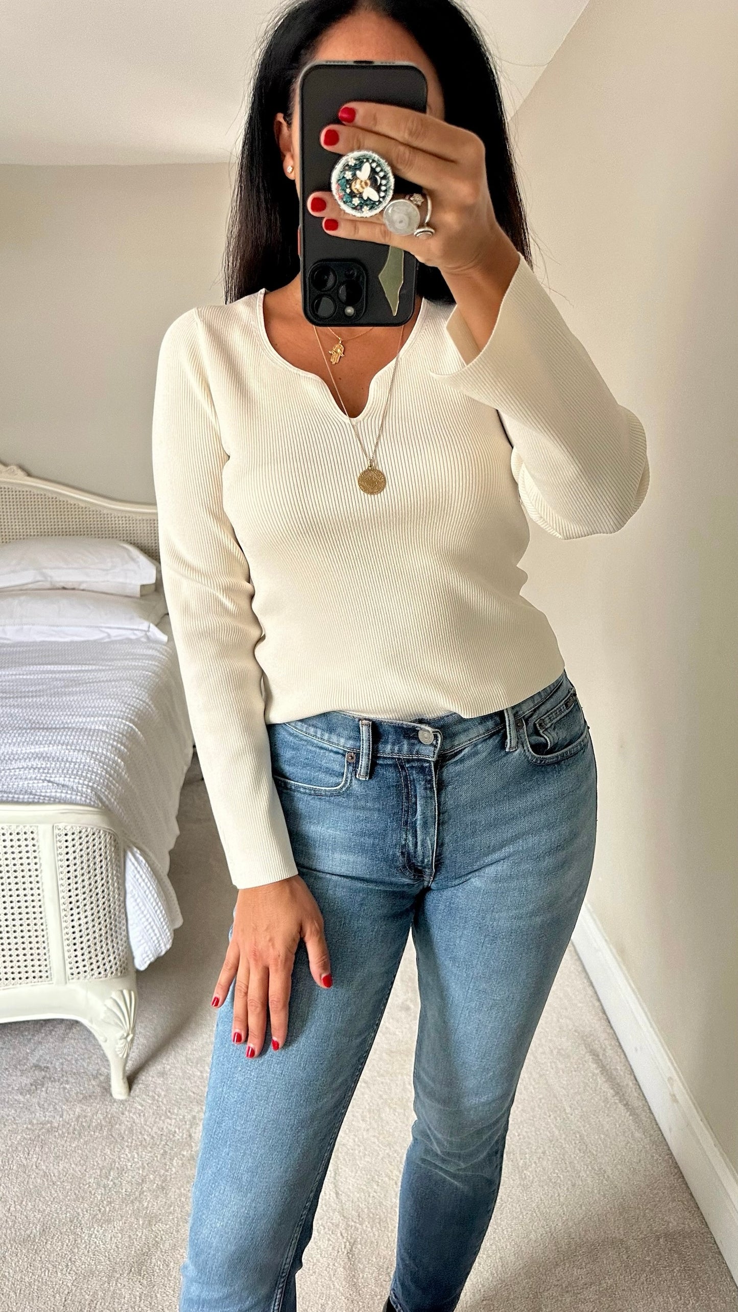 & other stories white ribbed jumper top small UK 8-10 bnwt w25