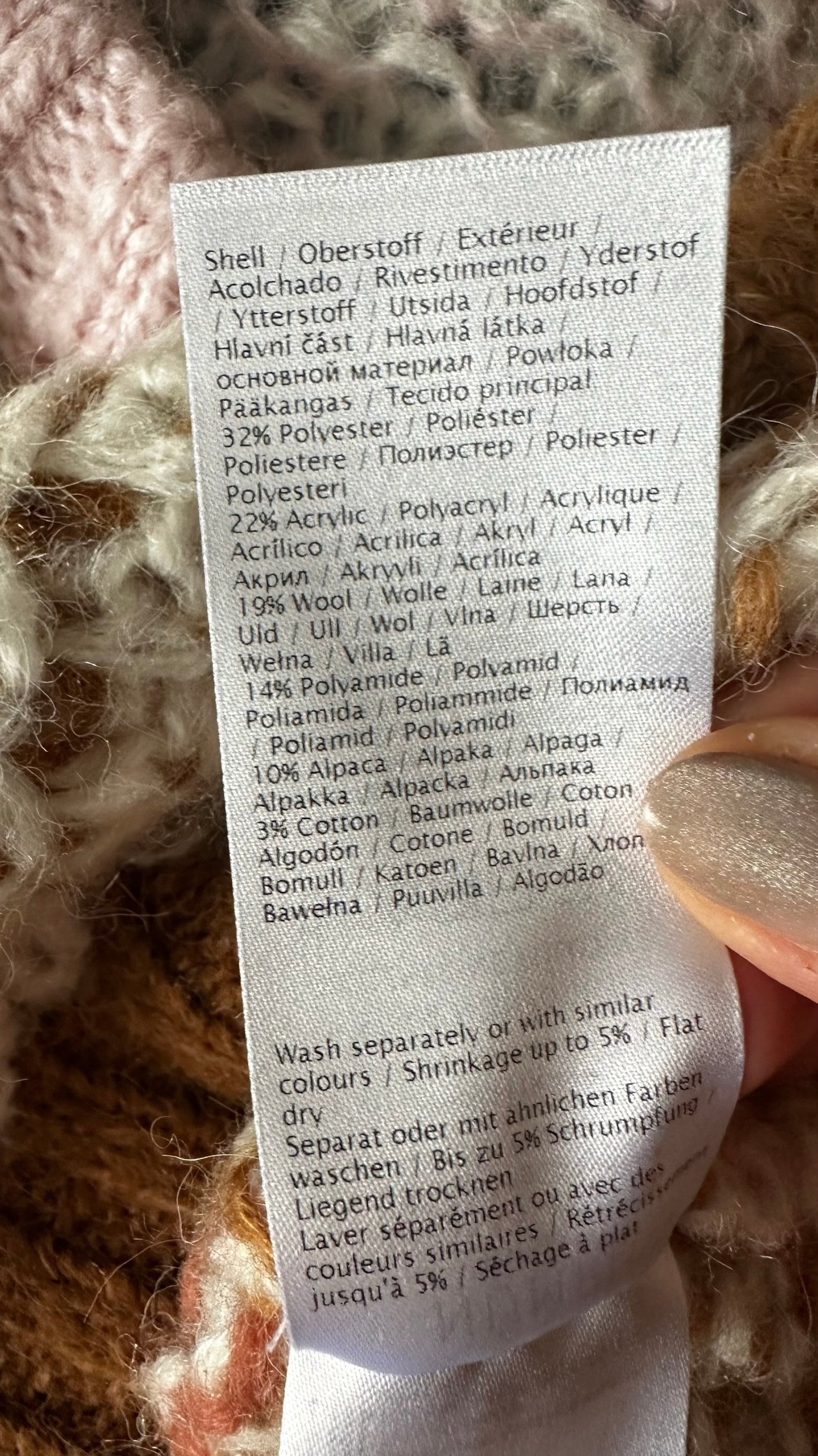 Numph @Anthropologie soft pink alpaca blend spring jumper small S UK 8-10 excellent used condition